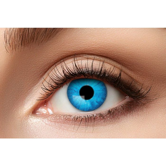 Eyecatcher Farblinsen Electro Blue Farbige Linsen ohne Stärke blau