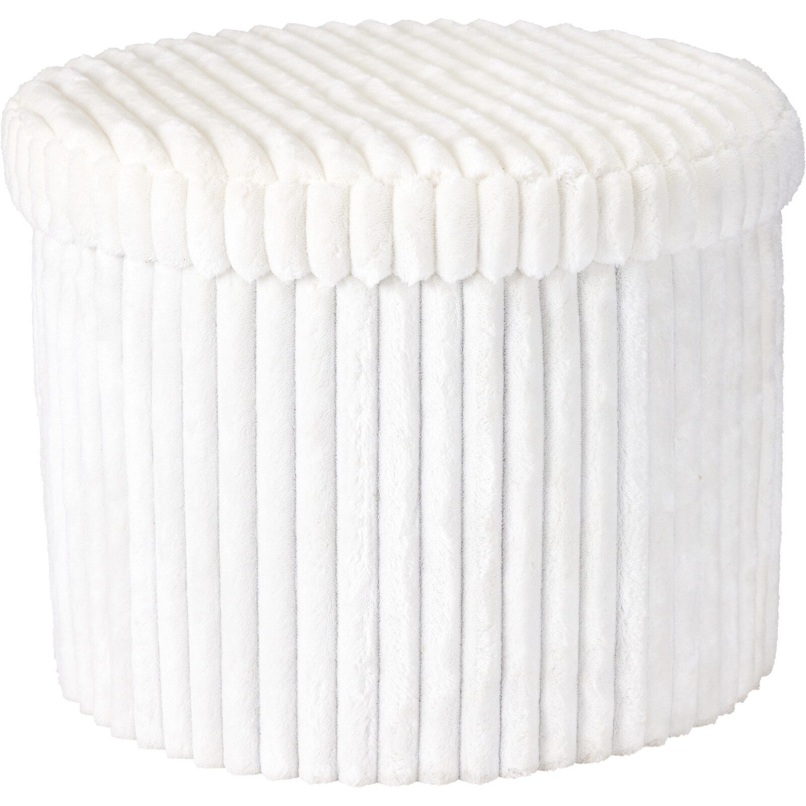 Storage solutions Polsterhocker Runde Pouf mit Stauraum, faltbar, Ø 52 cm x 38,5 cm