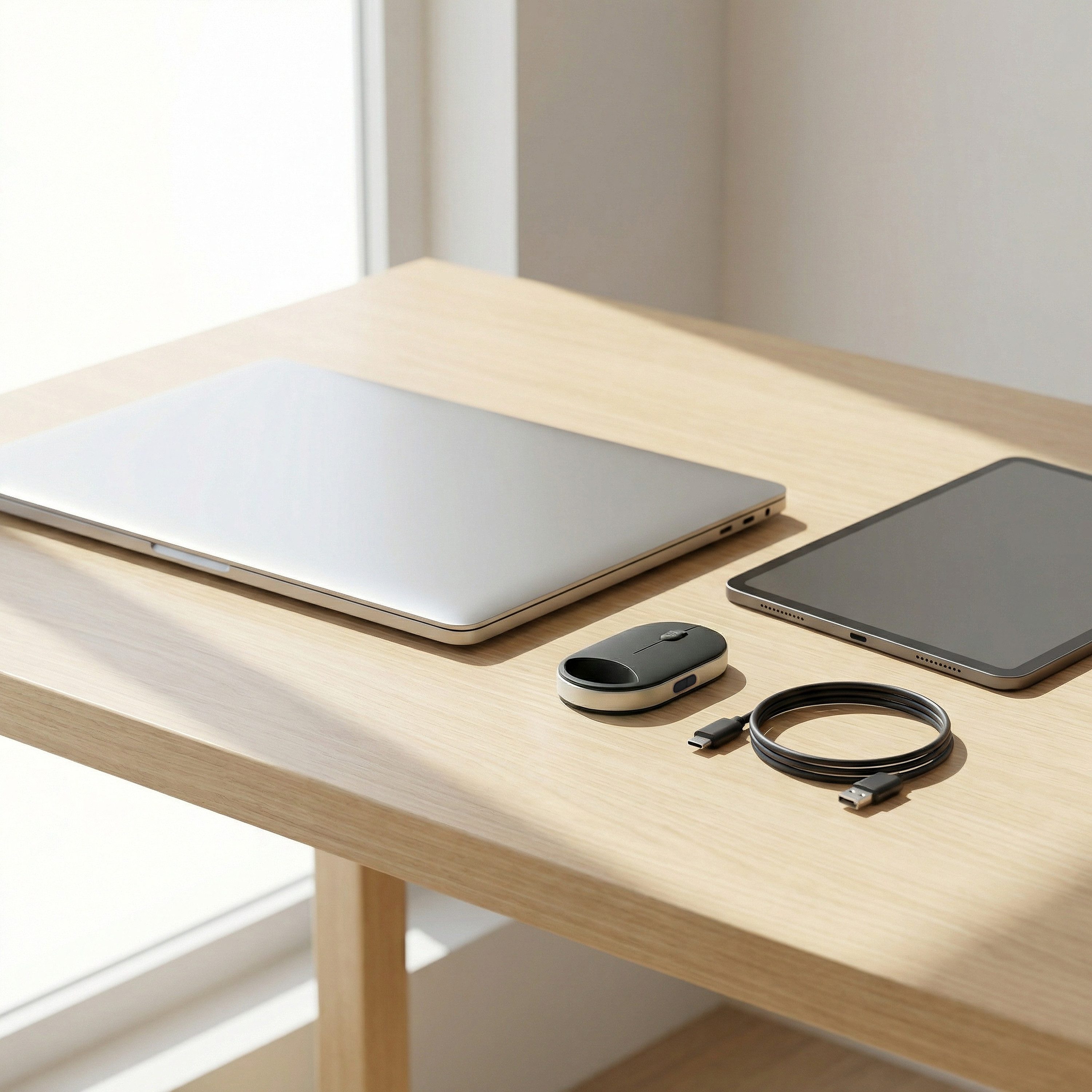 CSL kabellos Bluetooth & 2,4GHz für Rechtshänder & Linkshänder, 2 Geräte ergonomische Maus (Bluetooth, Funk, 2477 dpi, Mini 30g leicht, Dual-BT & Funk, Silent, USB-C, Optisch, für PC Laptop)