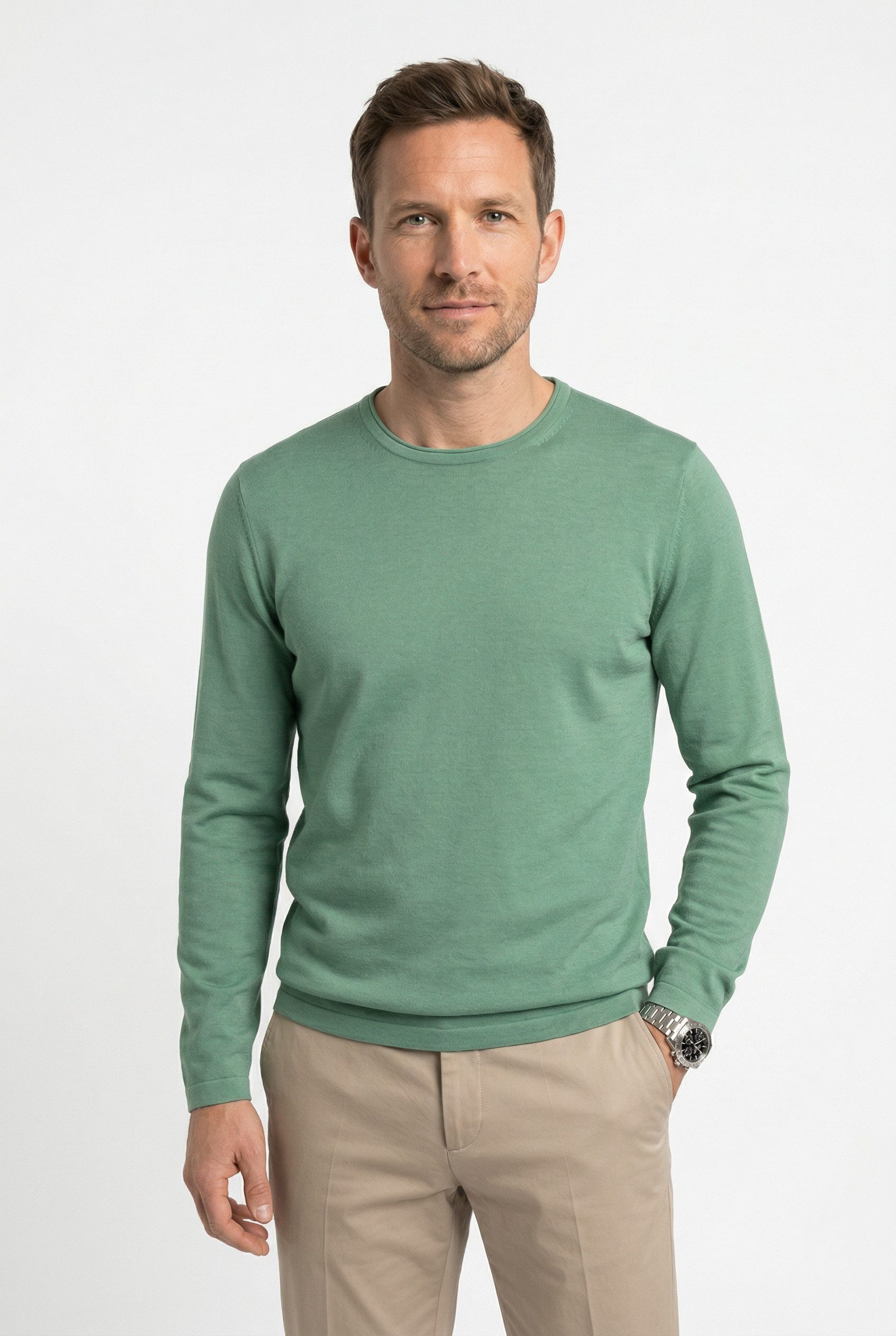 OLYMP Rundhalspullover OLYMP Strick Casual Crew Neck günstig online kaufen