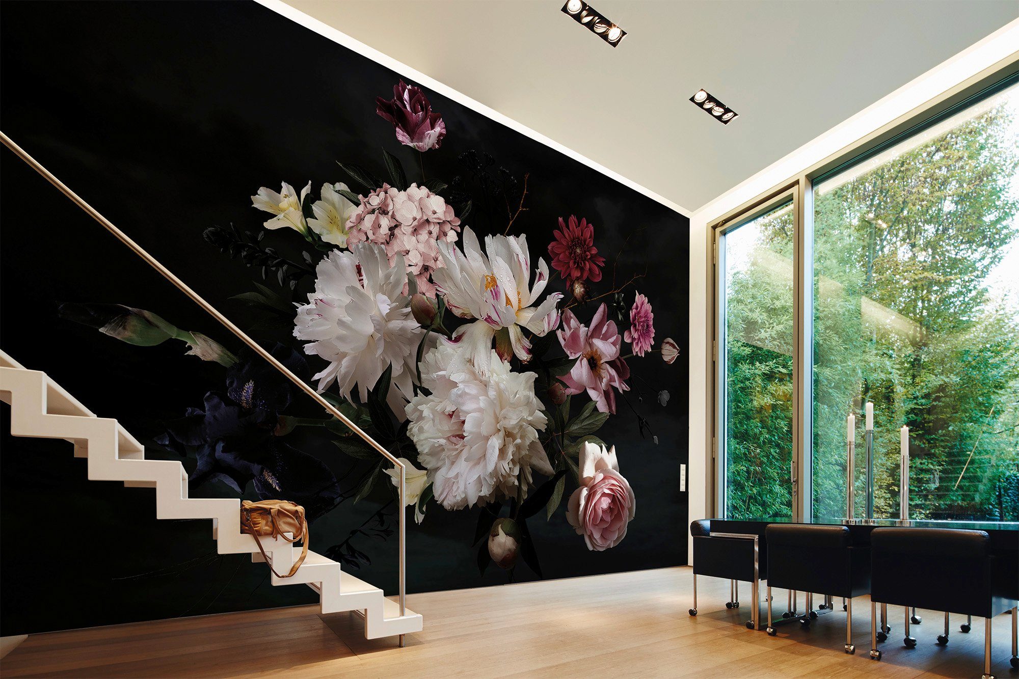 Flower Designwalls Schräge, 1, (5 Decke Vlies, living glatt, walls Wand, St), Bunch Fototapete of