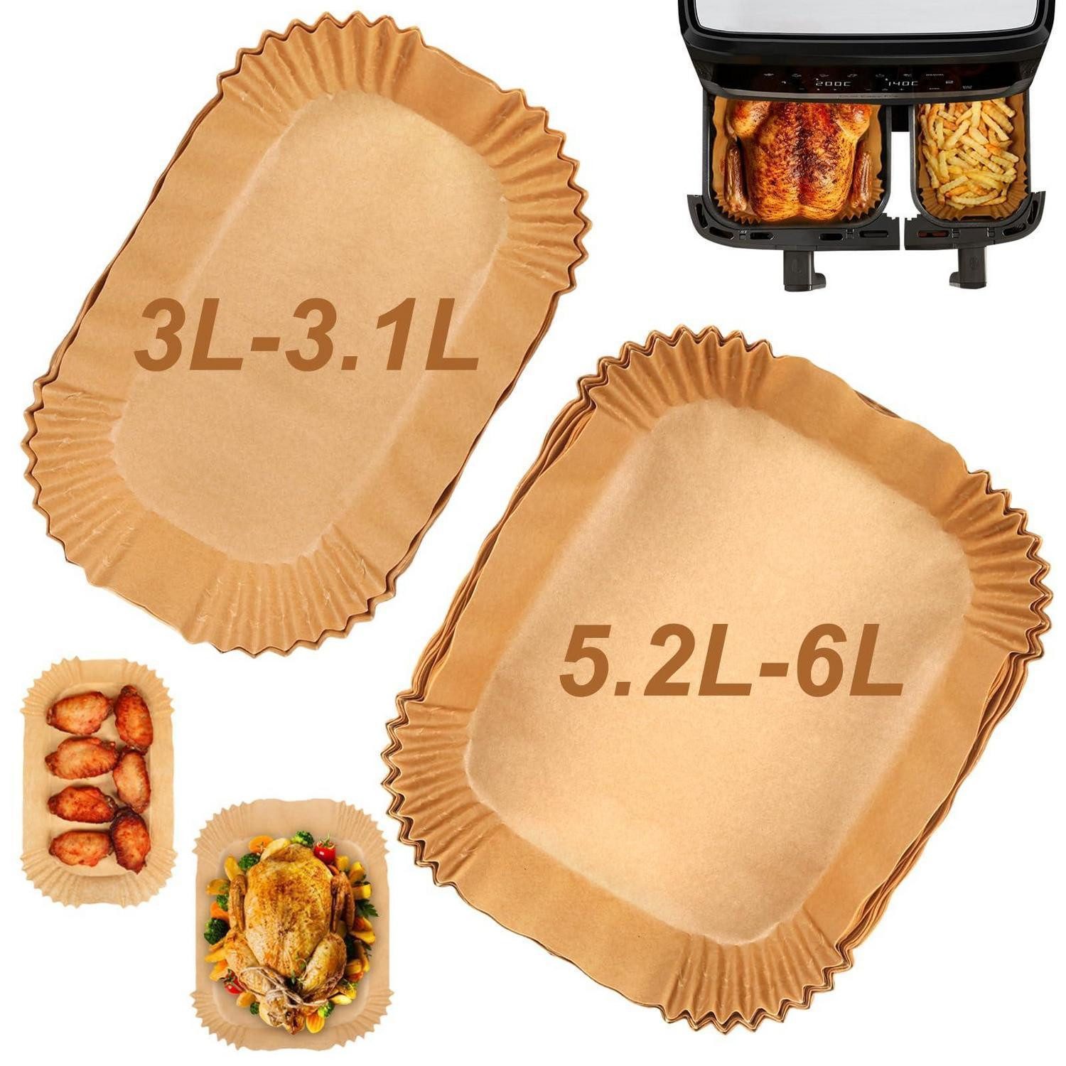 LuxusKollektion Backpapier Backpapier Airfryer Heißluftfritteuse 50 Stück - 5,2L+50 Stück - 3,1L