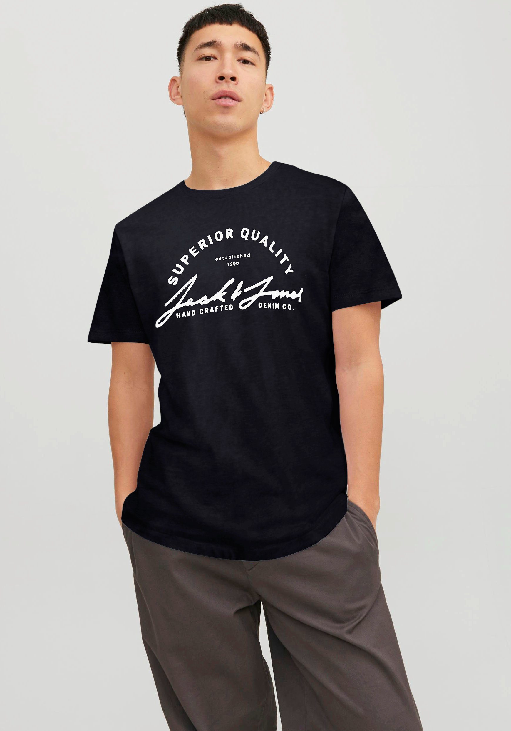 Jack & Jones Rundhalsshirt JJACE TEE SS CREW NECK Black | T-Shirts