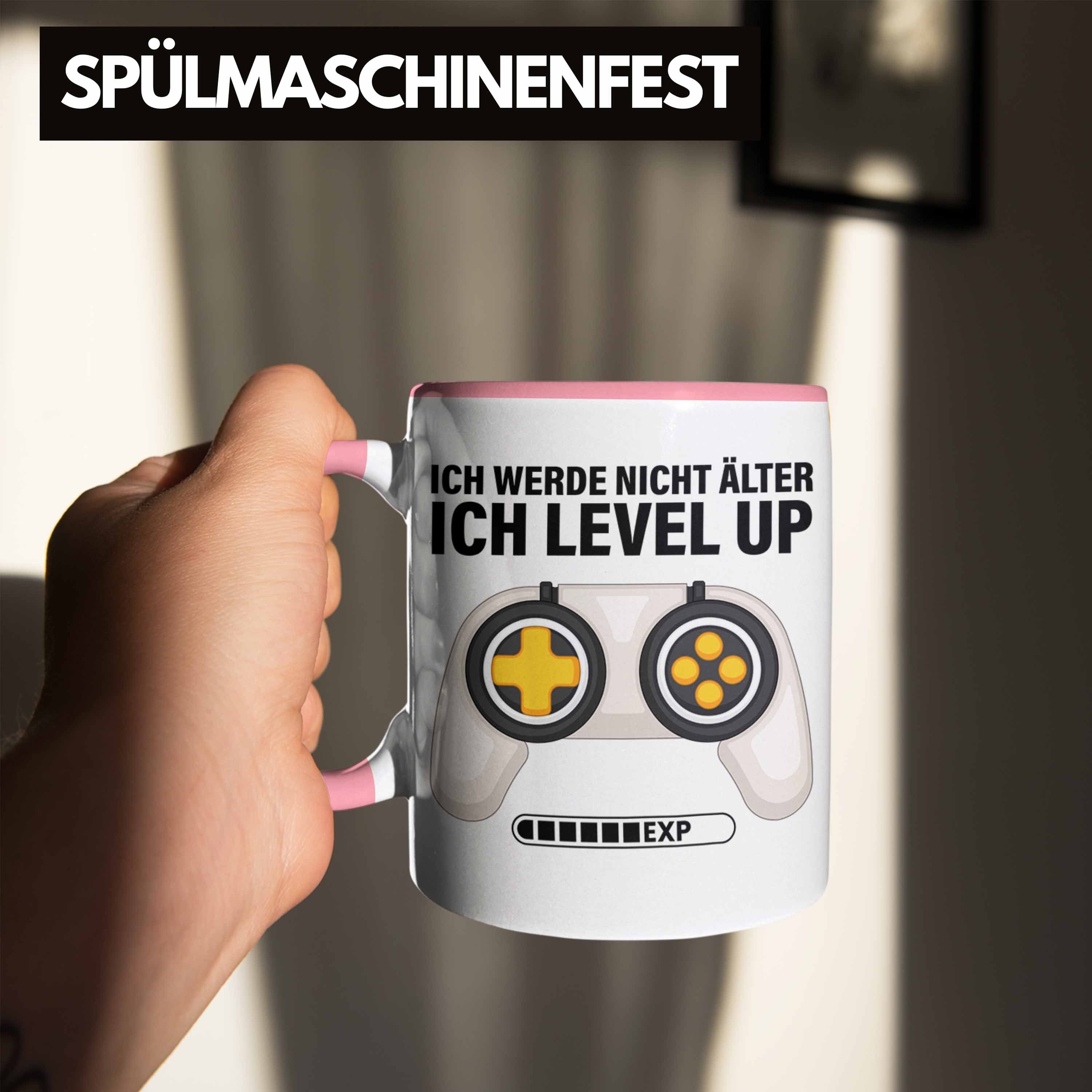 Trendation Tasse Trendation Level Gaming Gamer Werde Tasse Geburtstag Up Geburtstagsgeschenk Geschenk Zocker - Älter Ich Nicht Geschenkidee Rosa Ich für