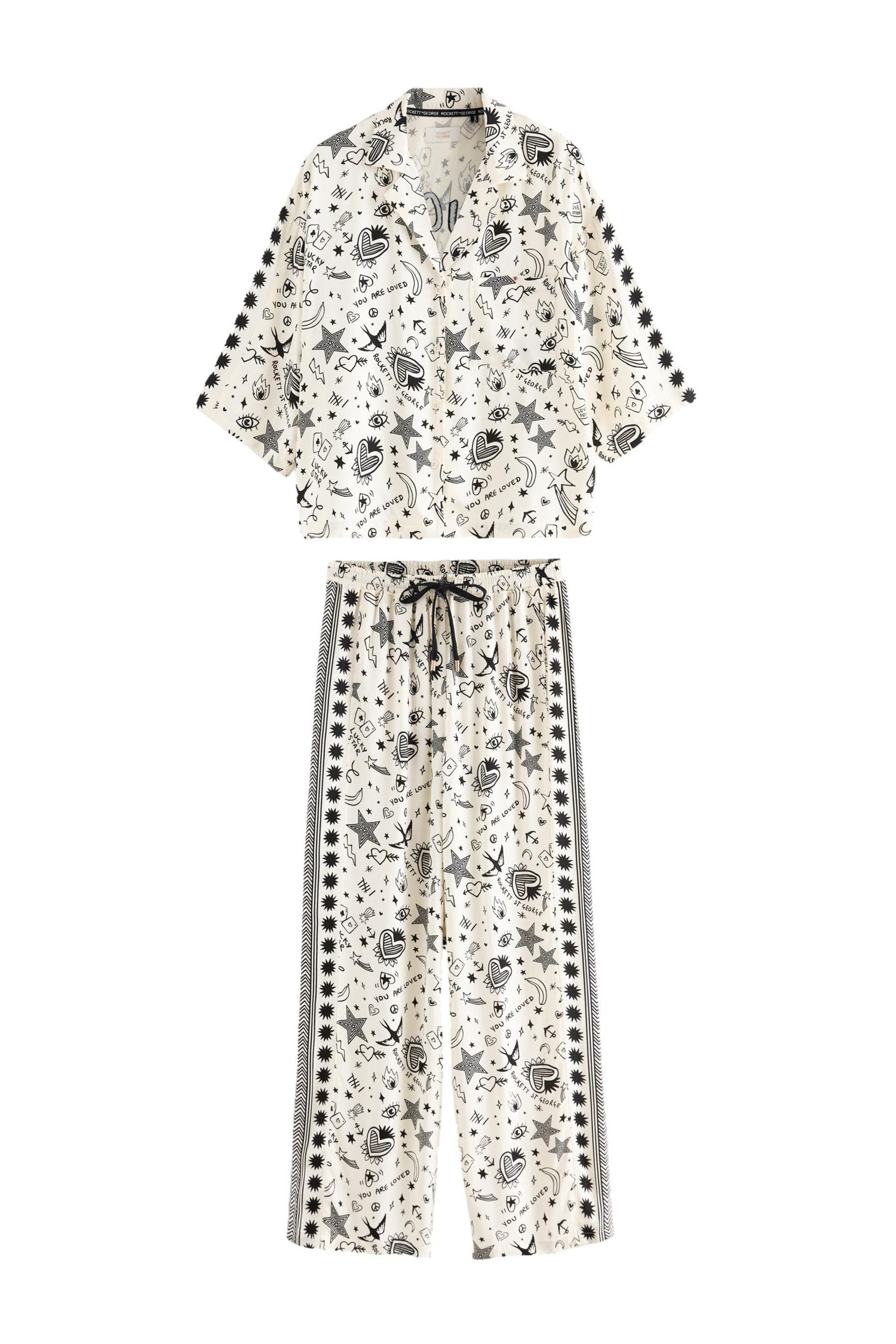 Rockett St George Pyjama Rockett St George Web-Schlafanzug mit Knöpfen (2 t günstig online kaufen