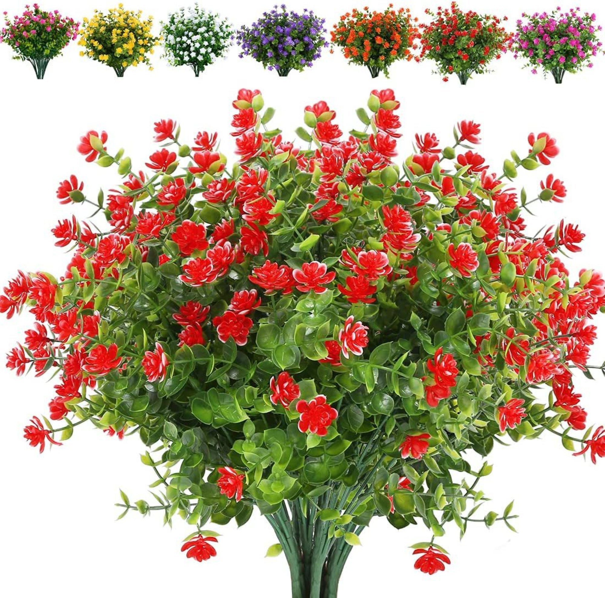 Kunstblumenstrauß 12 Stück künstliche Eukalyptus Teeblätter günstig online kaufen