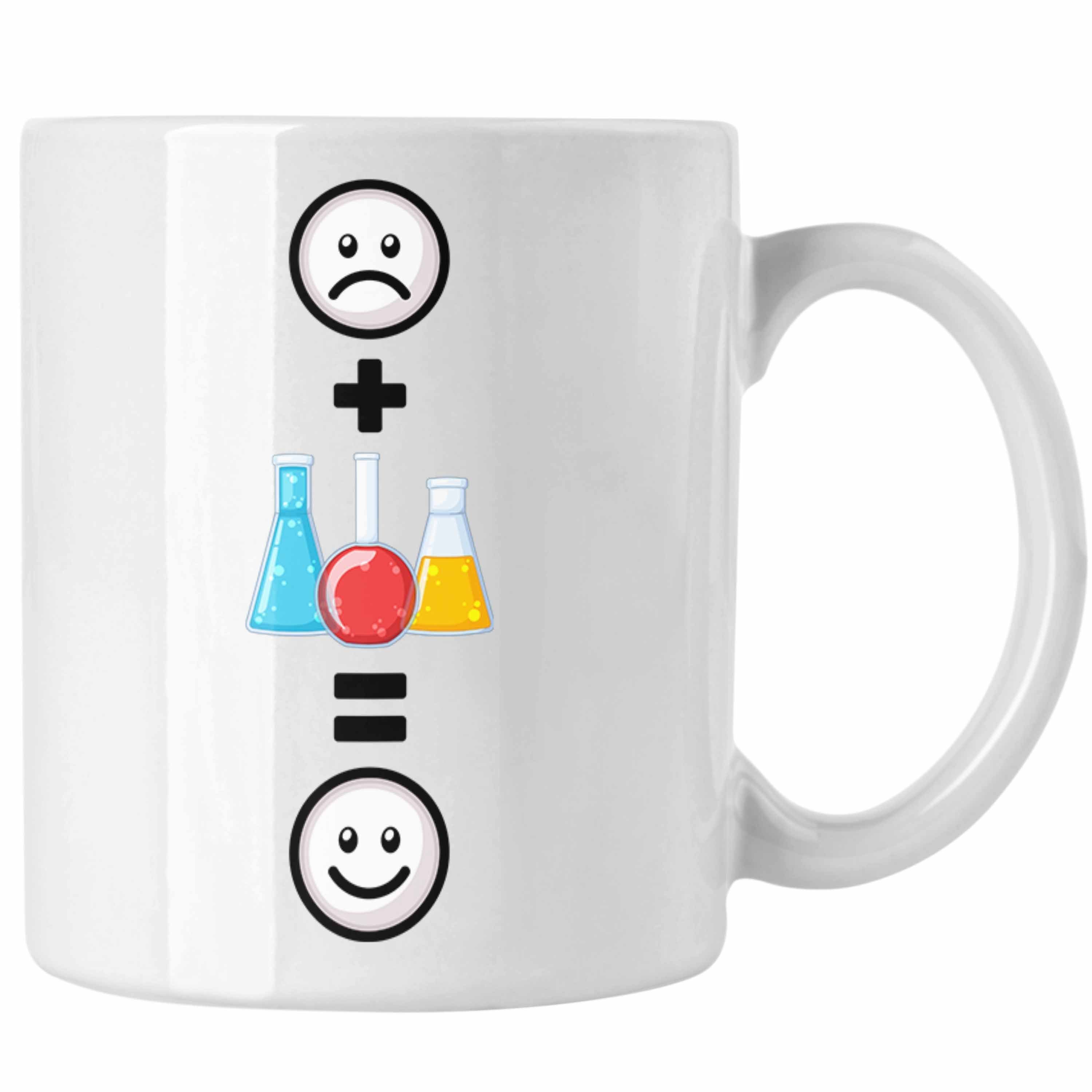 Trendation Tasse Chemie Tasse Geschenk für Chemiker, Chemiestudenten Lustige Geschenkid Weiss