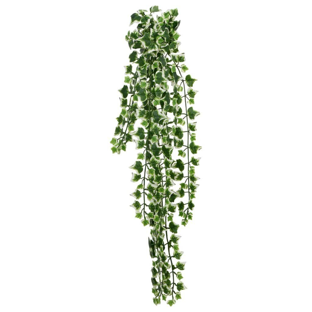 Kunstrasen Hängepflanzen Künstlich 12 Stk. 339 Blätter 90 cm Grün und Weiß, vidaXL, Höhe: 90 mm