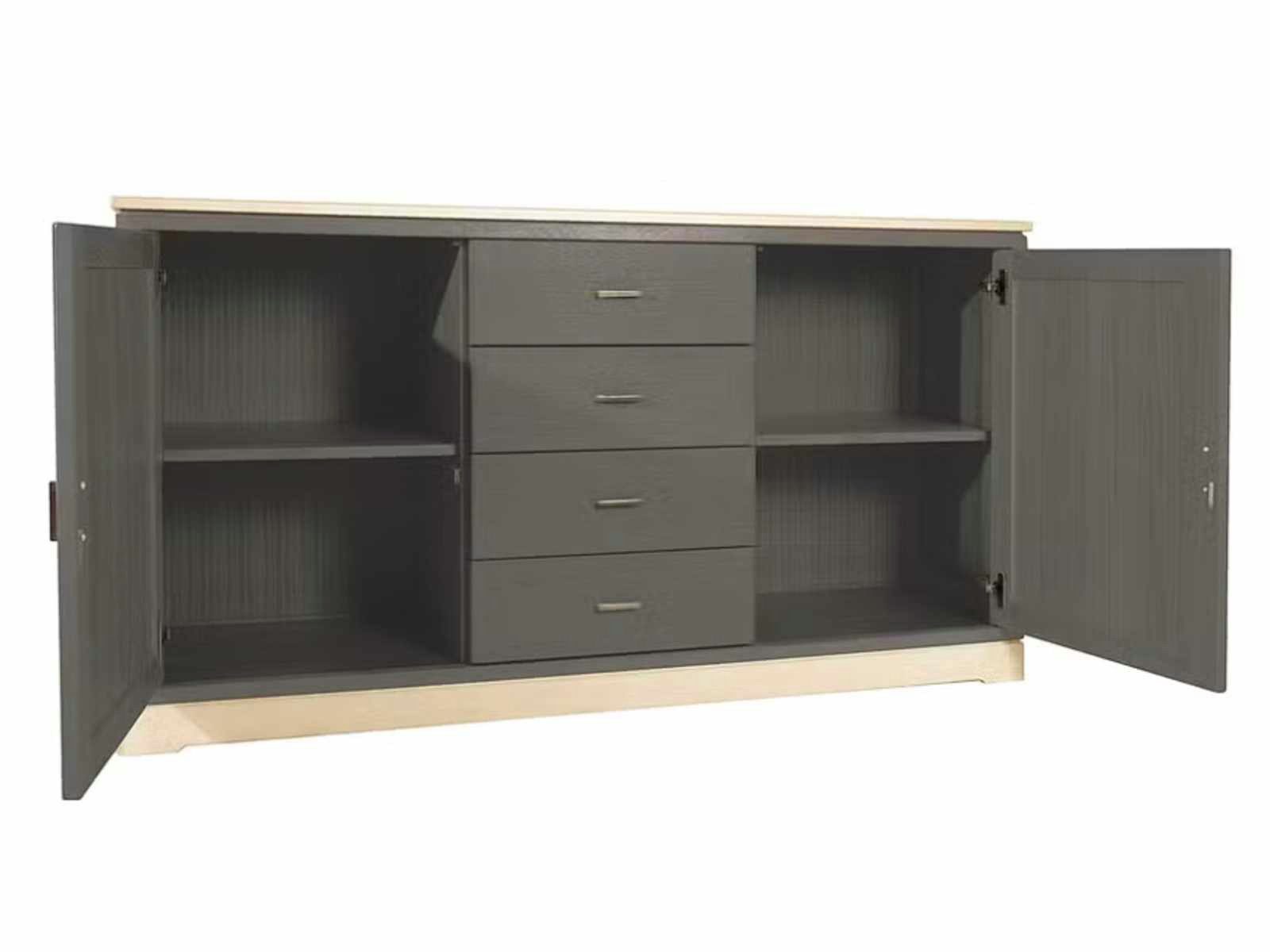 Casamia Sideboard Sideboard Casaventi 2-türig mit 4 Schubladen Pinie Massivholz