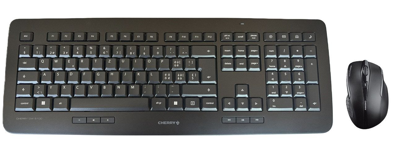 DW 5100, Kabelloses, Schweizer Layout (QWERTZ), Schwarz Tastatur- und Maus-Set