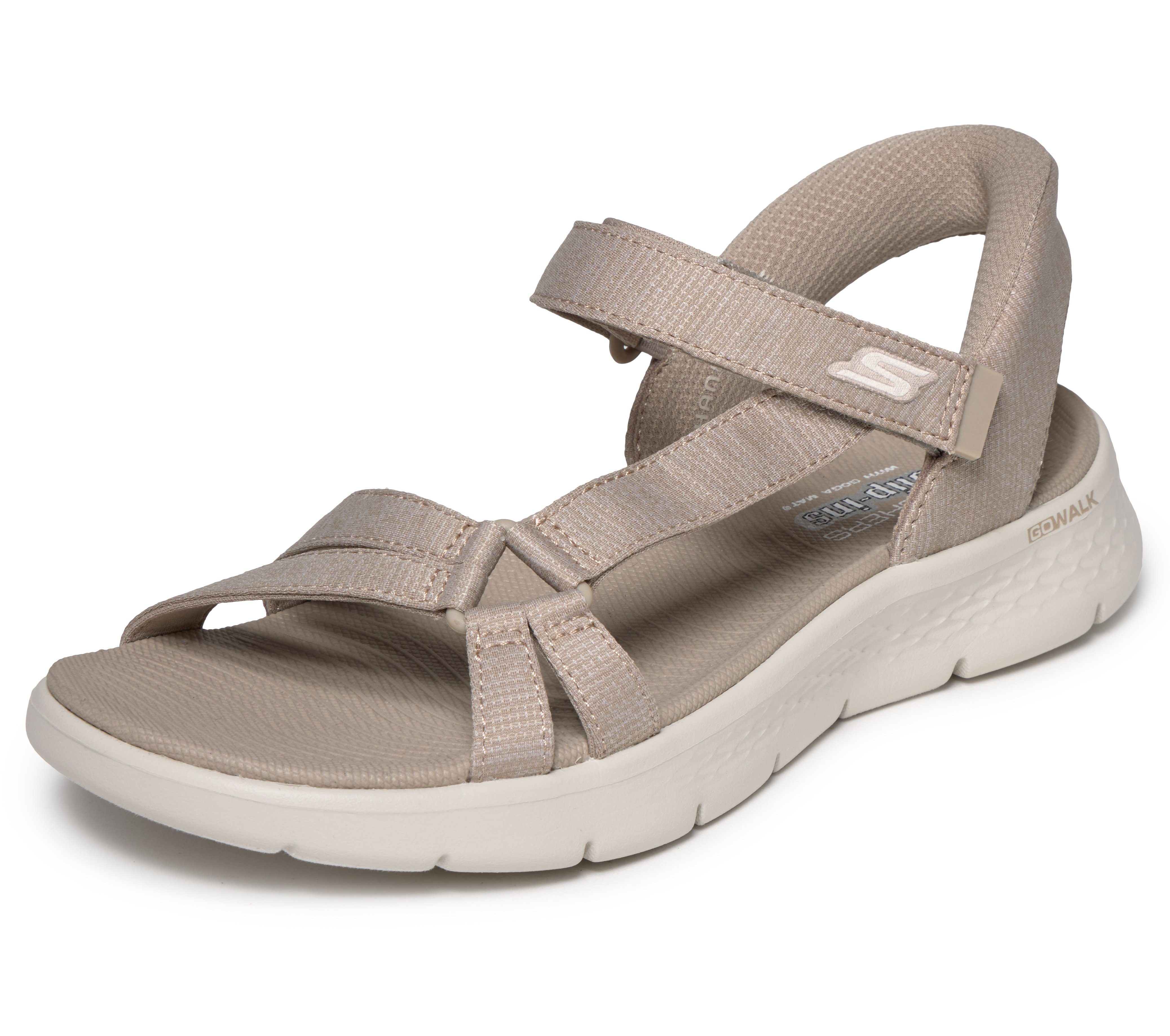 Skechers GO WALK FLEX SANDAL-ILLUMINATE Sandale Sandalette, Trekking Sandale mit Gogo Mat Fußbett