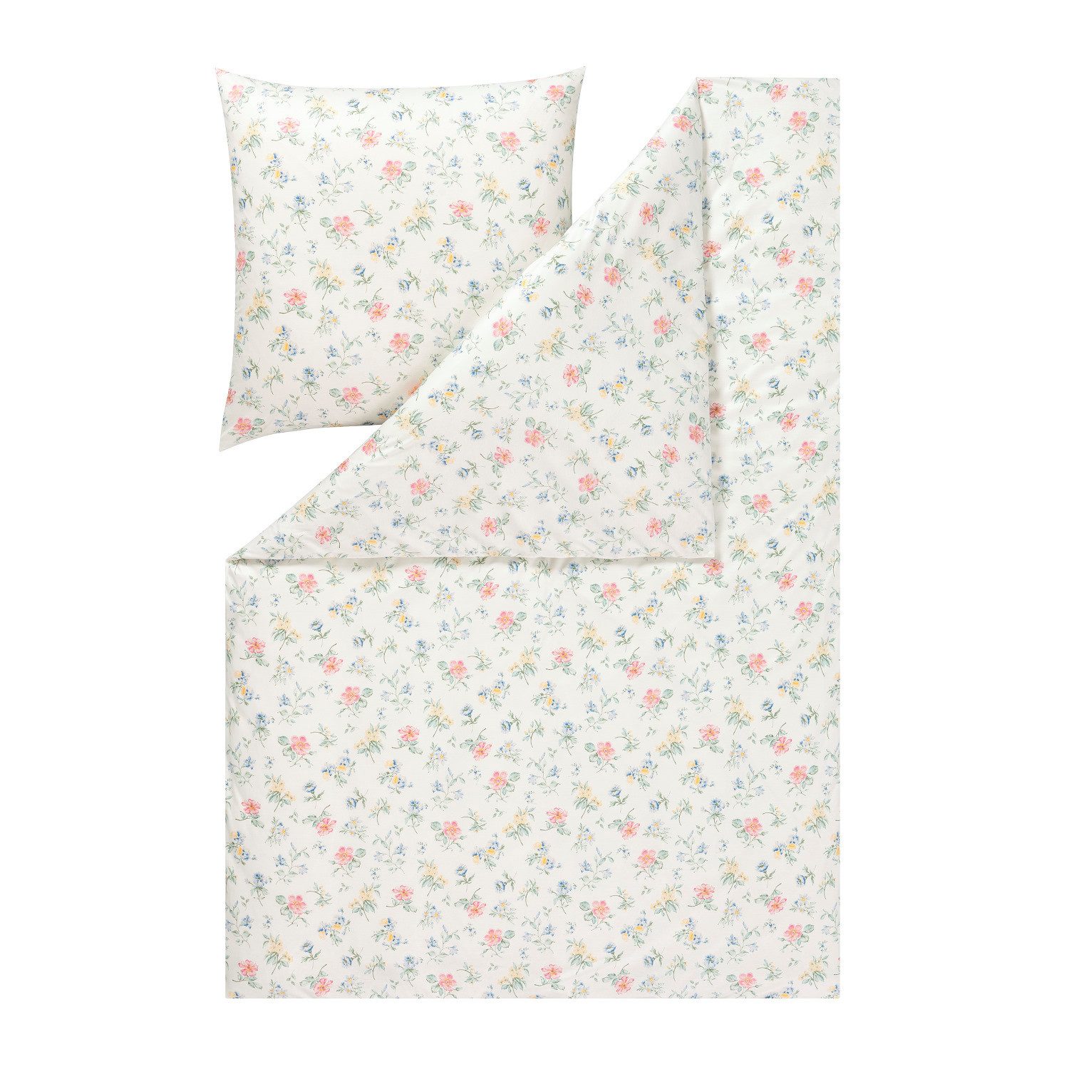 Estella Bettwäsche Estella Interlock Jersey Bettwäsche Cora 6626-985 Blumen 135x200, Interlock Jersey, 2 teilig