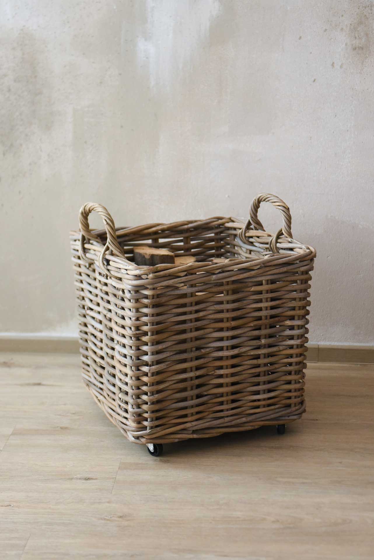 VIVANNO Kaminholzkorb Rattan RODAR Kasten - Natur Geflochten (1 St), 50x50x günstig online kaufen