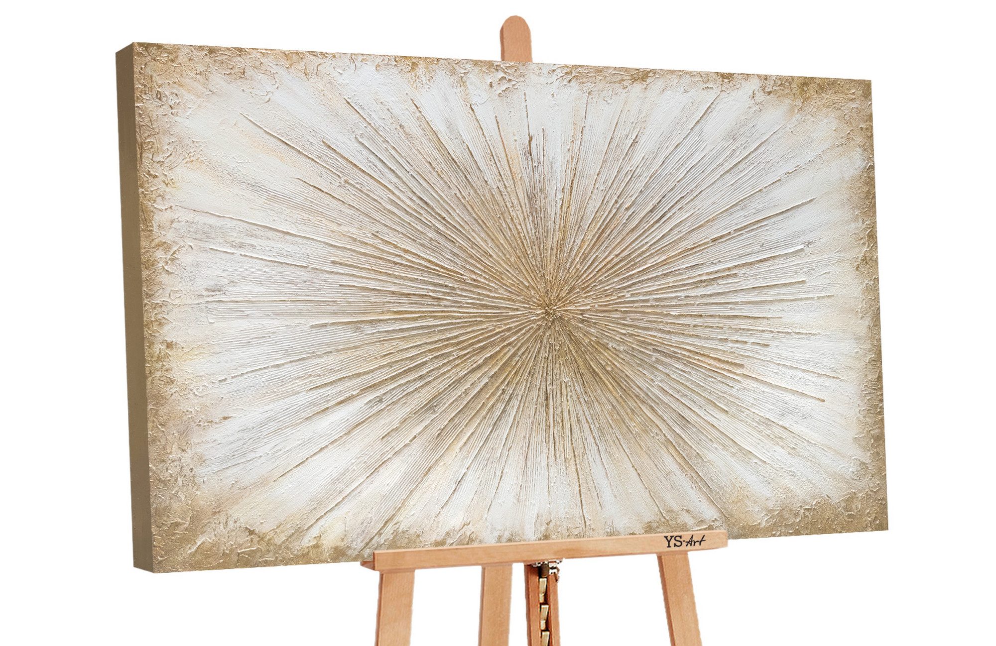 YS-Art Gemälde Sonnenstrahlen, Abstrakte Bilder, Abstraktes Leinwand Bild H günstig online kaufen