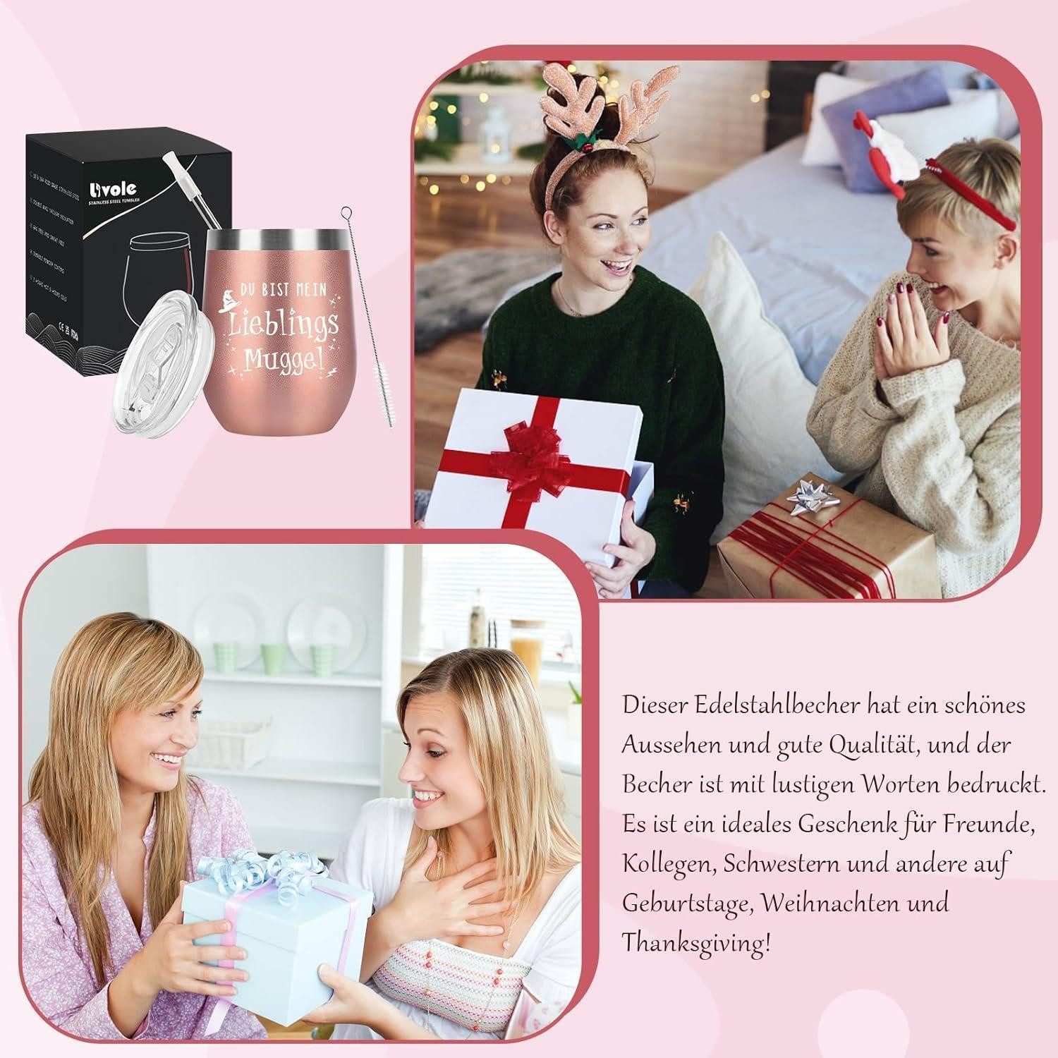 LuxusKollektion Coffee-to-go-Becher Kaffeebecher 350ml 12oz 12oz (350ml) Lieblings Muggel - Roségold