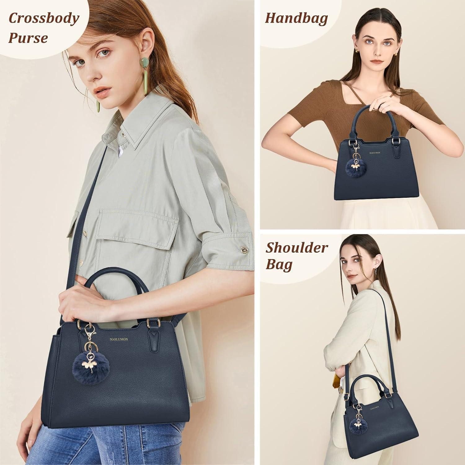 LuxusKollektion Henkeltasche Handtasche Damen Mittelgroß Kunstleder Henkeltasche Schultertasche – Bild 4 von 5
