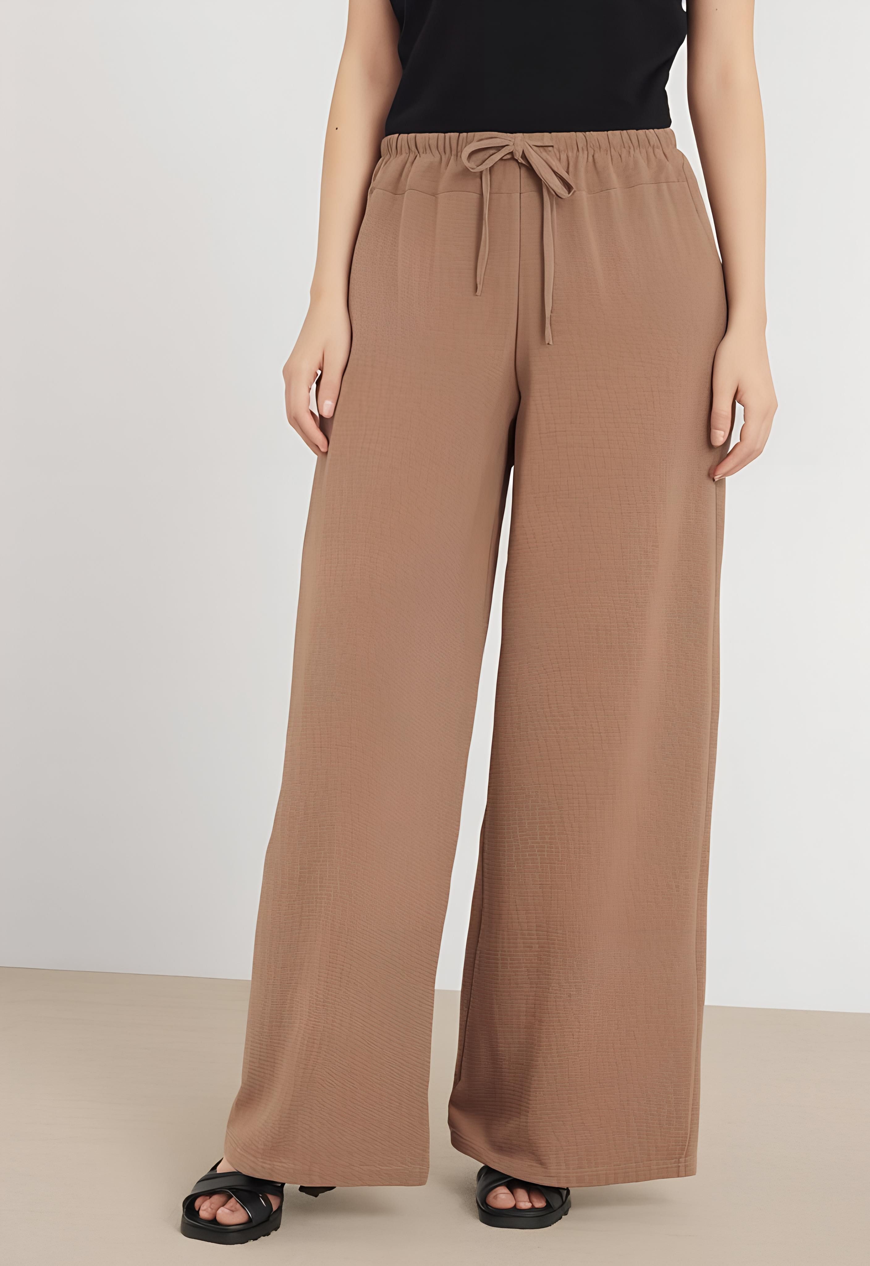 malito more than fashion Palazzohose malito Damen Palazzohose 2305 Sommerhose Marlenehose Culottehose mit elastischem Bund Einheitsgröße