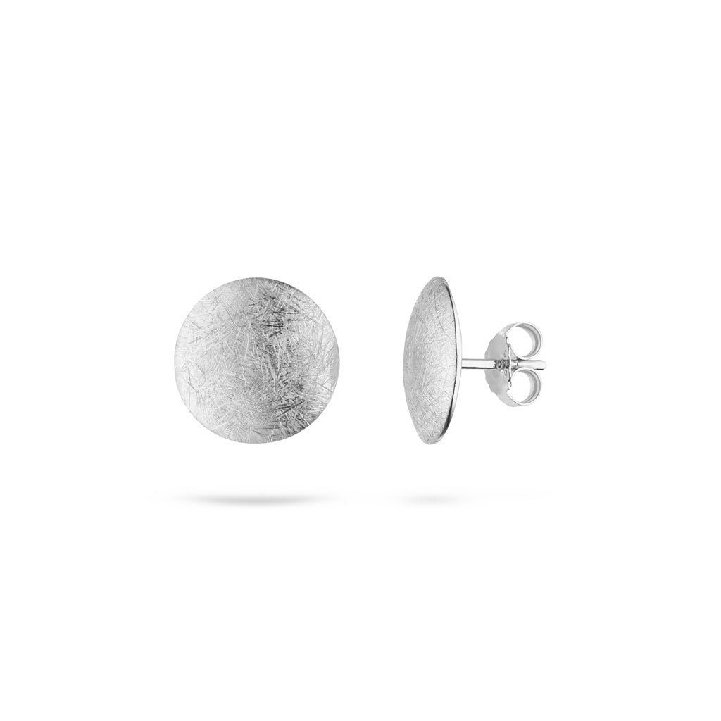 SKIELKA DESIGNSCHMUCK Paar Ohrstecker Ohrstecker "Disc" 13 mm (Sterling Silber 925), hochwertige Goldschmiedearbeit aus Deutschland