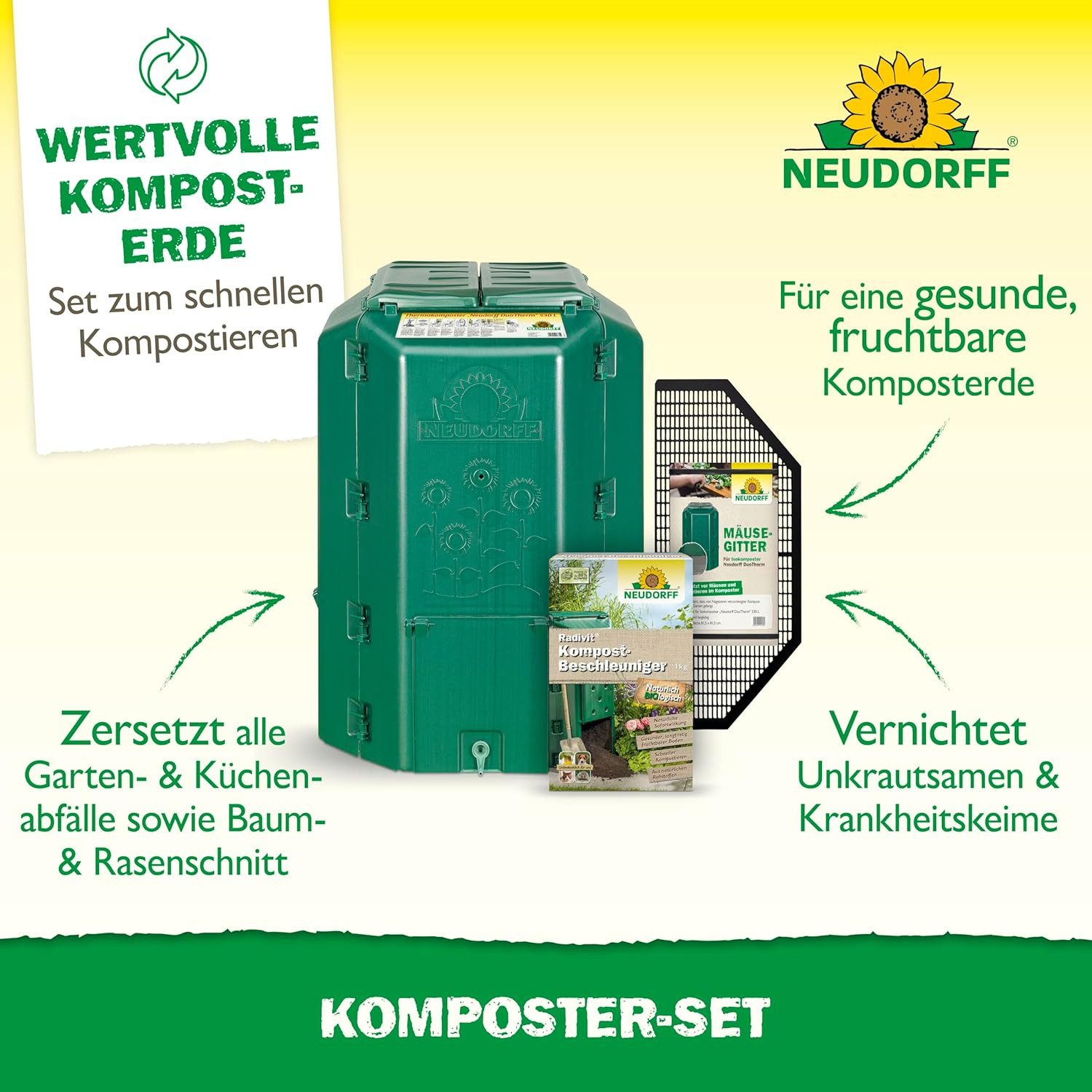 Neudorff Thermokomposter NEUDORFF Thermokomposter mit Bodengitter
