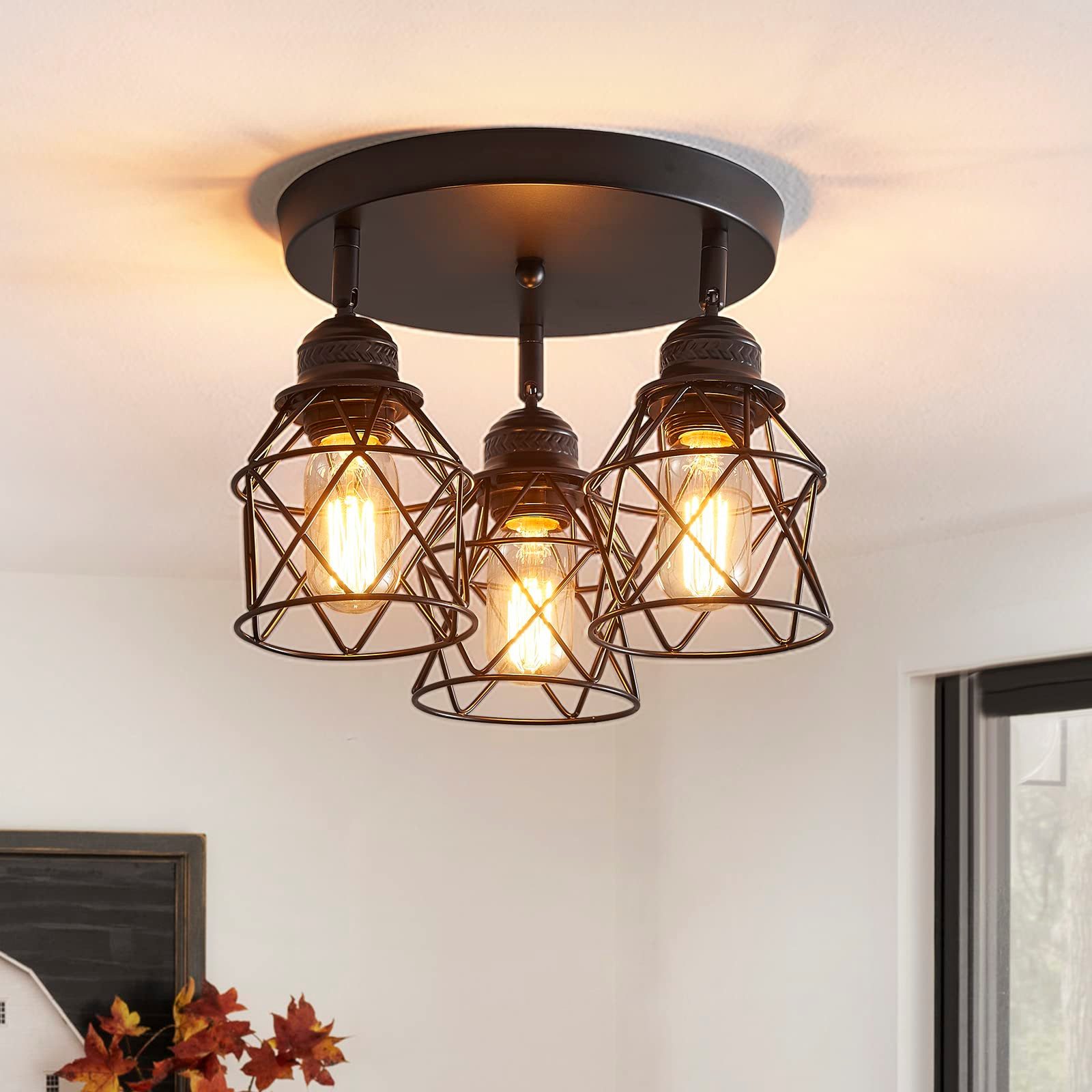 Sunicol LED Deckenleuchte Metall Schwarz Deckenleuchte, günstig online kaufen