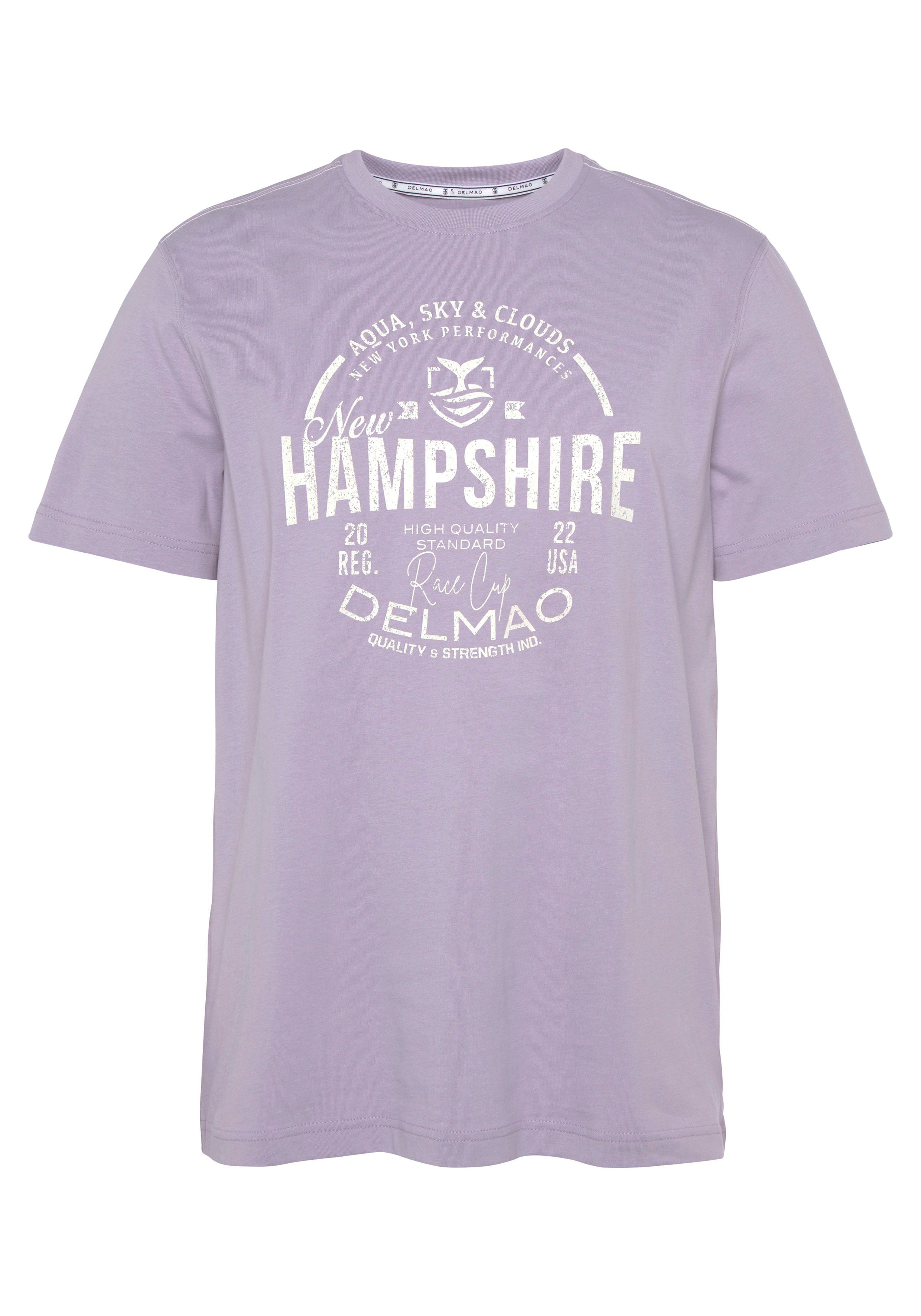 DELMAO T-Shirt mit - lila Brustprint MARKE! NEUE