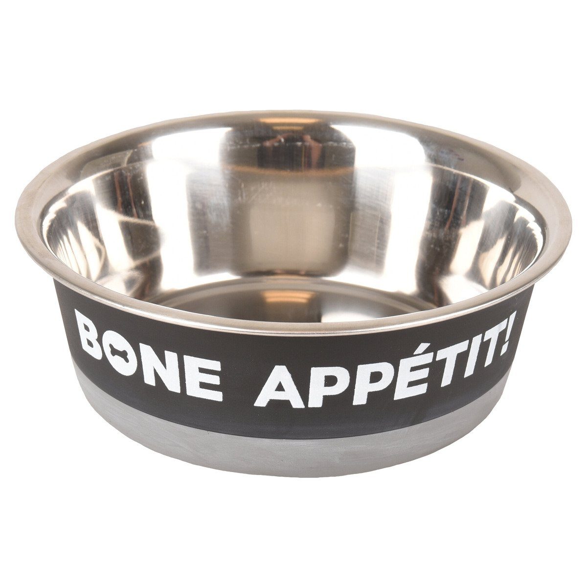 Futternapf Futter- und Trinknapf Bone Appetit dunkelgrau/schwarz/weiß