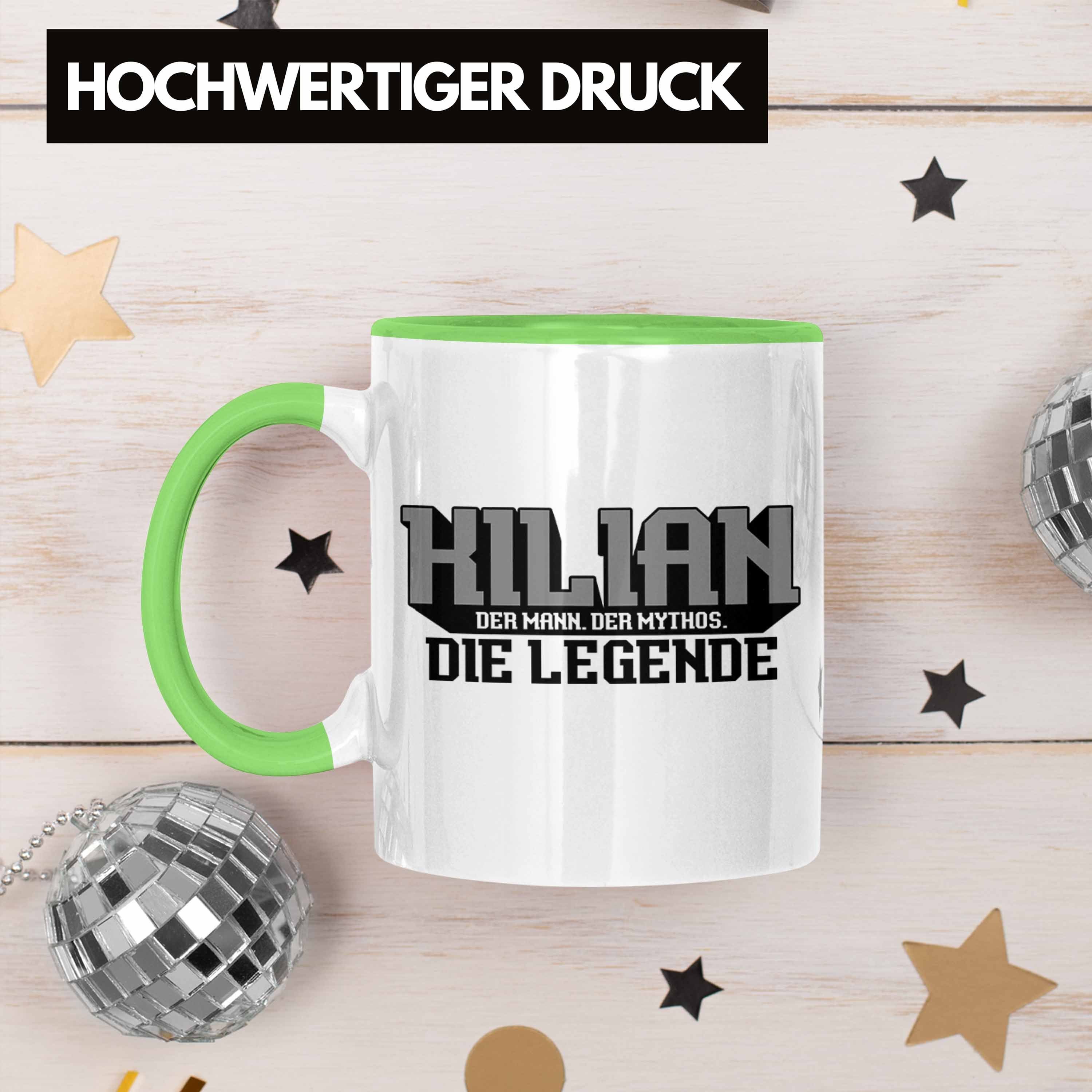 Trendation Namenstag Namen Grün Tasse Spruch Tasse Kilian