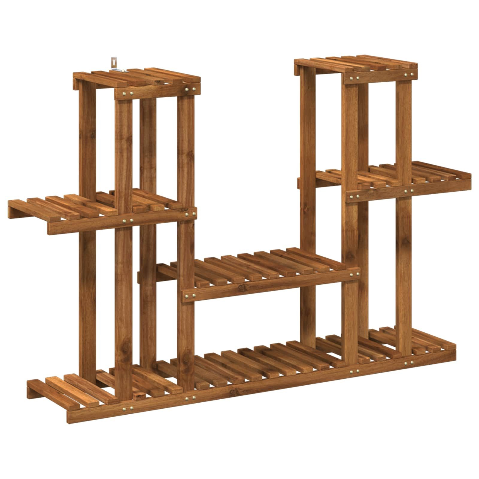 vidaXL Blumenständer Pflanzenständer Natur 123 x 25 x 78,5 cm Massivholz (1 St)