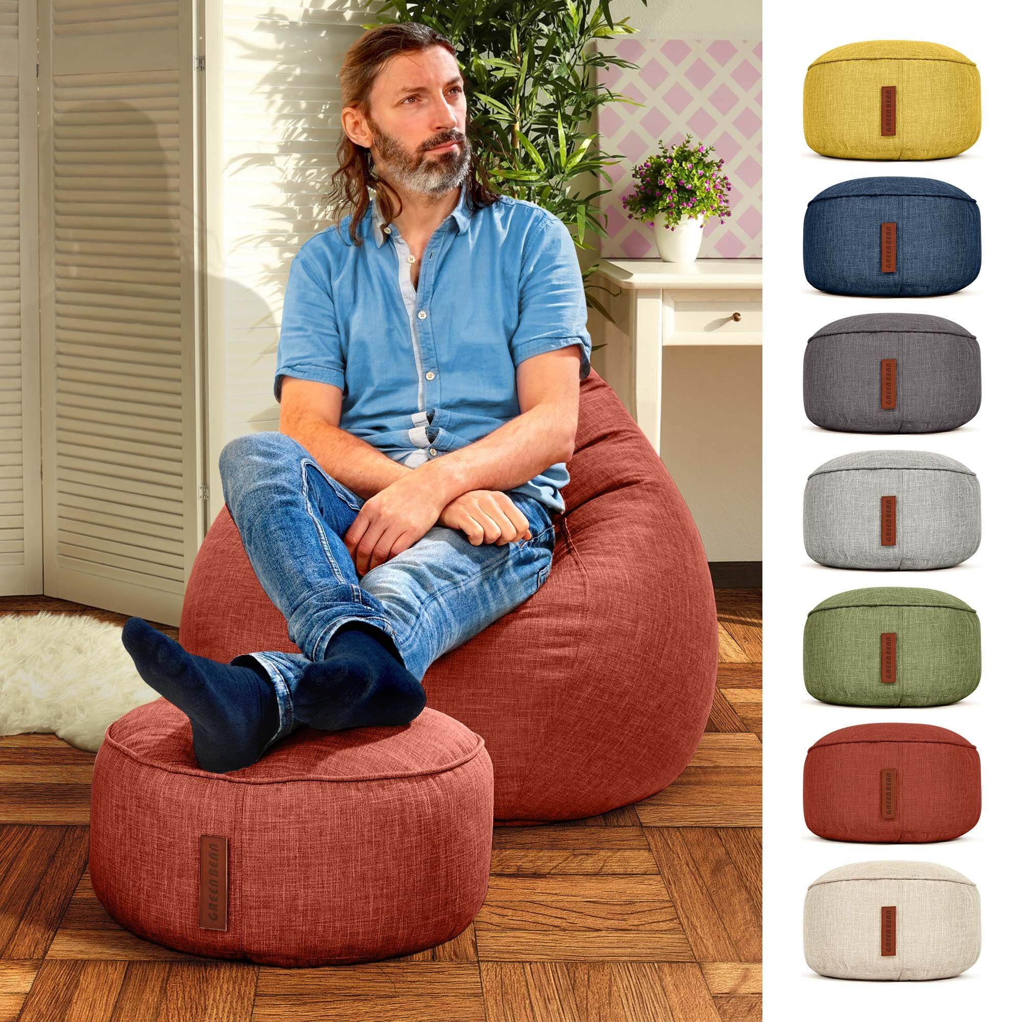 Green Bean Pouf Home-Linen Pouf (Sitzsack-Hocker günstig online kaufen