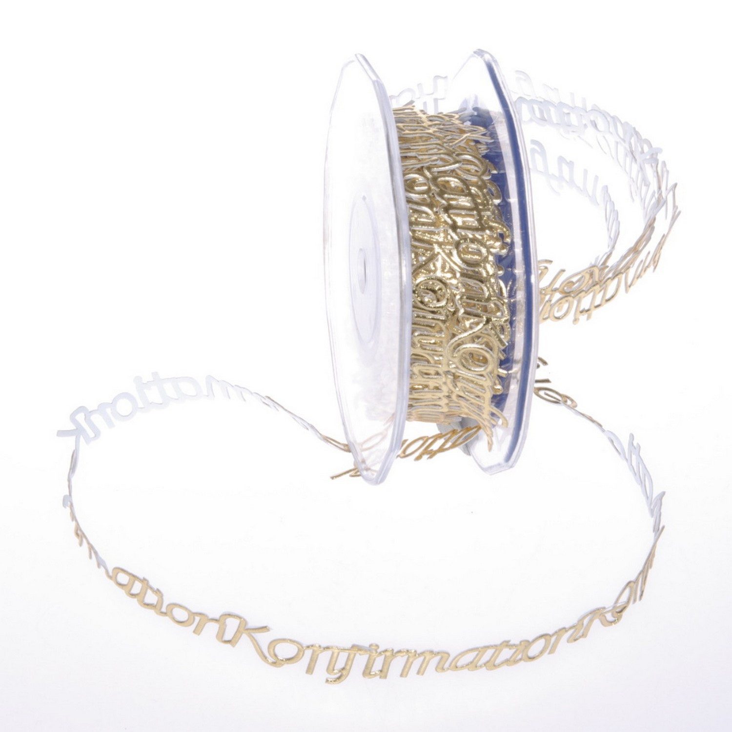 Deko AS Bastelband Selbstklebende Bordüre "Konfirmation" Gold - 15mm - 10m