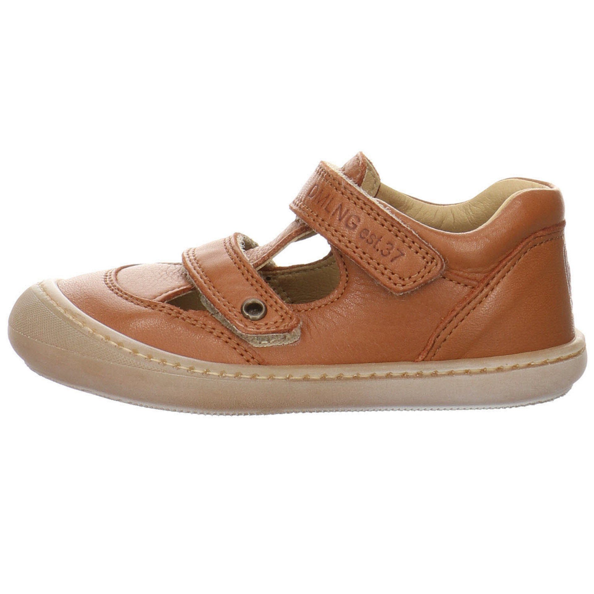 Klettschuh Glattleder Däumling Lauflernschuh mittel Krabbelschuhe Baby Lauflernschuhe braun