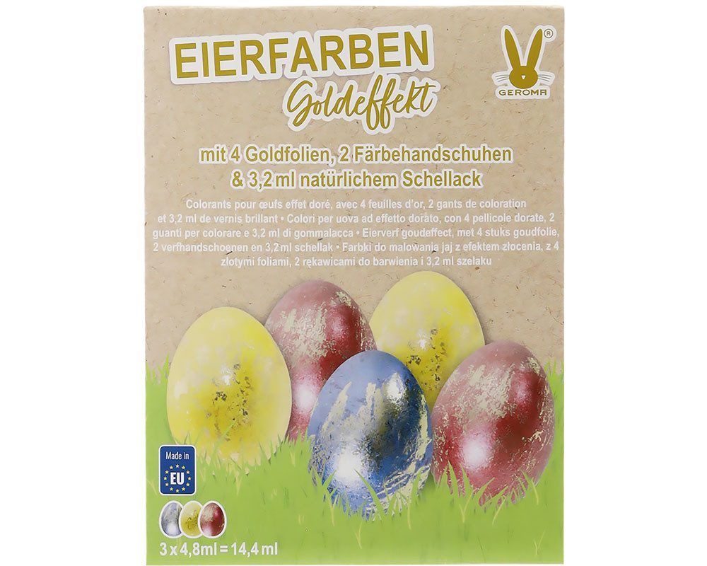 Rodermund Eierfarbe Eierfarben-Set 3 Farben mit Goldfolie inkl.