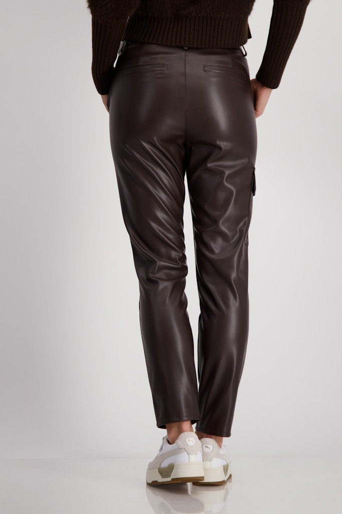 Monari 2-in-1-Hose Lederimitat-Hose espresso günstig online kaufen