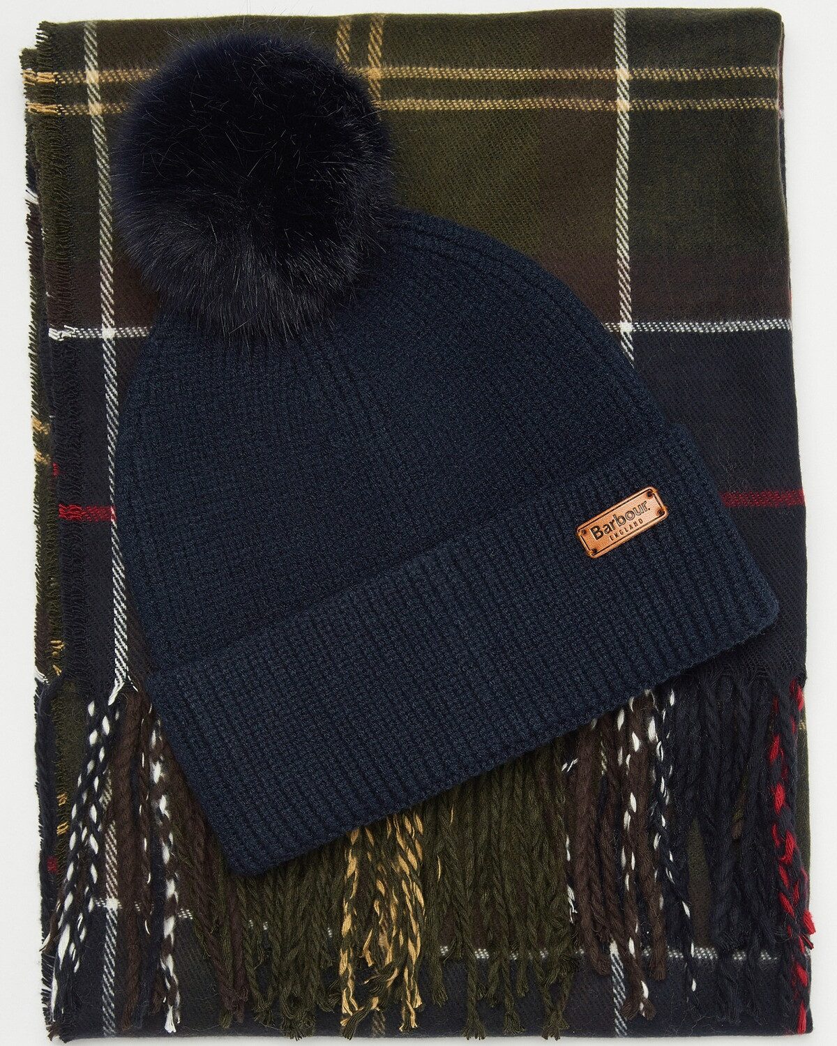 Barbour Bommelmütze Set Dover Beanie und Schal – Bild 3 von 4