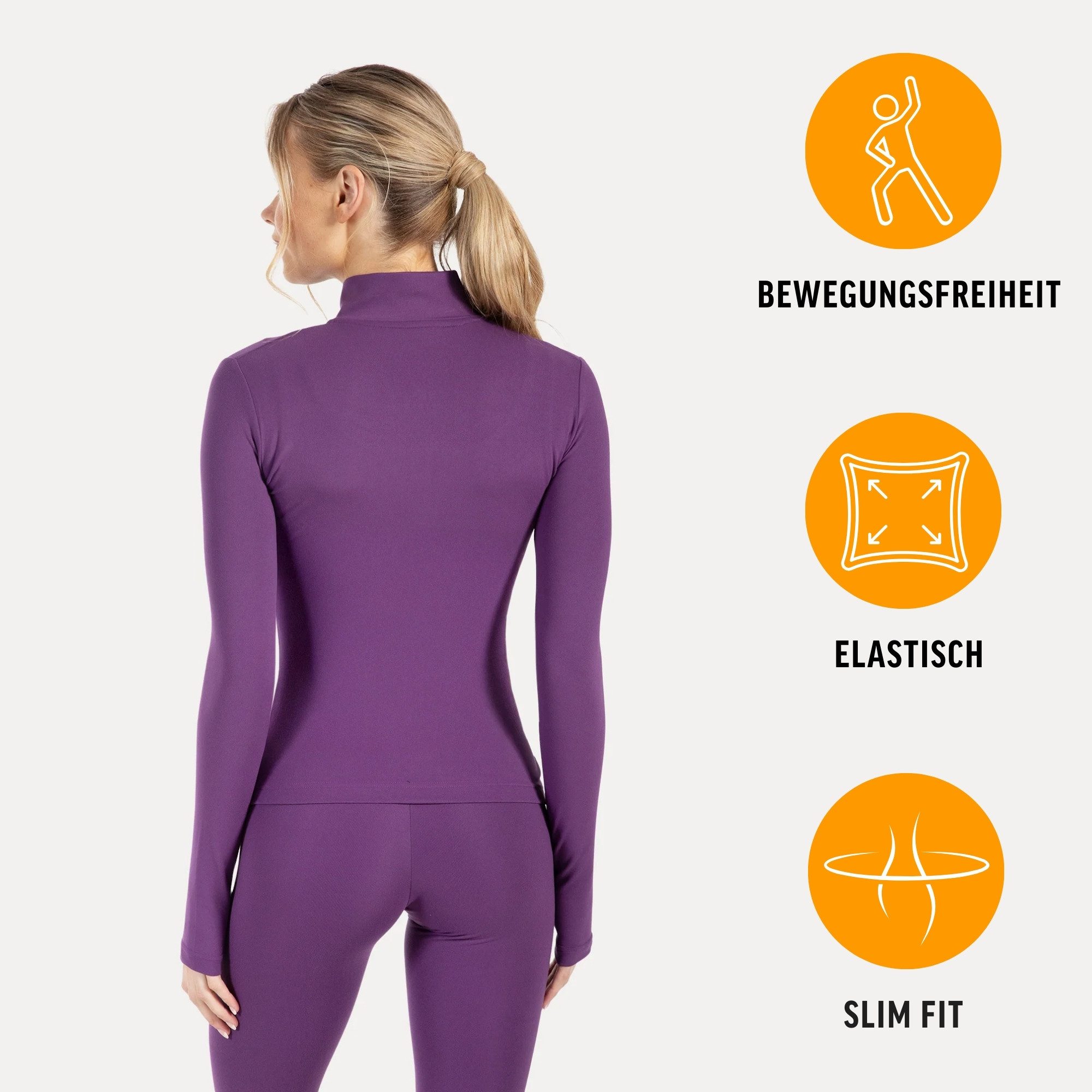 Smilodox Trainingsjacke Kenna, Sportjacke mit tailliertem Schnitt, Windbreaker Laufjacke Sport Oberteil Daumenlöcher Activewear Atmungsaktiv Freizeit Fitness