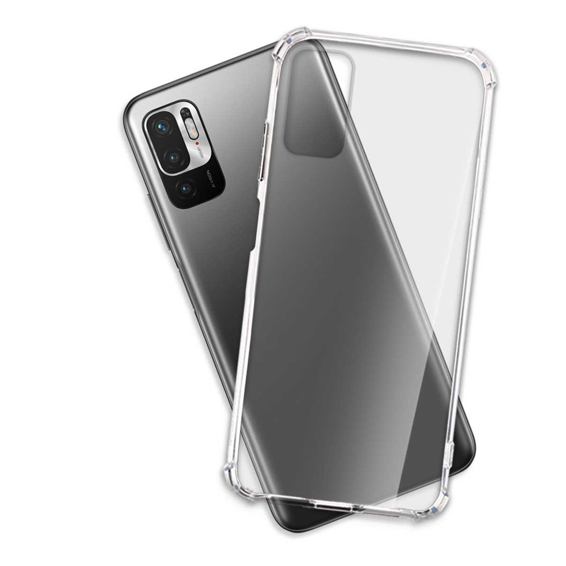mtb more energy Smartphone-Hülle Clear Armor Case für Xiaomi Redmi Note 10 5G, Transparente TPU Schutzhülle Case Backcover mit Anti-Shock Verstärkung