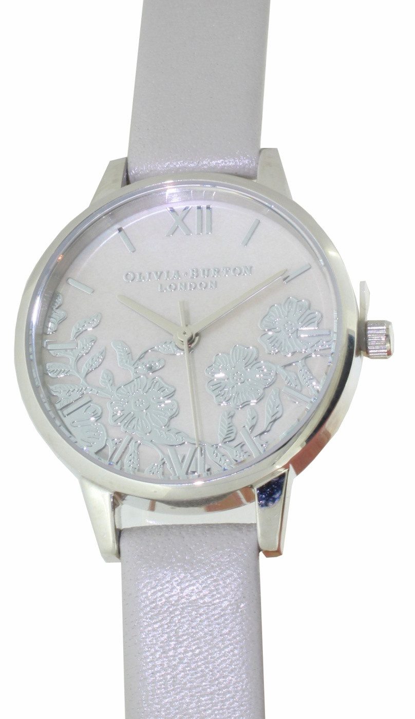 OLIVIA BURTON Quarzuhr OLIVIA BURTON Damen Quarz Uhr OB16MV93 Lace Detail Grey Mother Of Pear