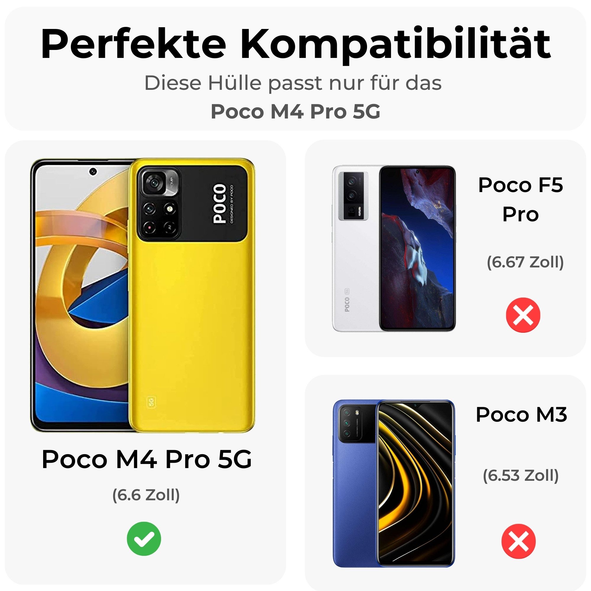 betterfon Handykette für Xiaomi POCO M4 Pro 5G Handyhülle mit Band & Kordel Bumper Rainbow, Hände frei – mit Silikonhülle & Schnur für flexiblen Alltag