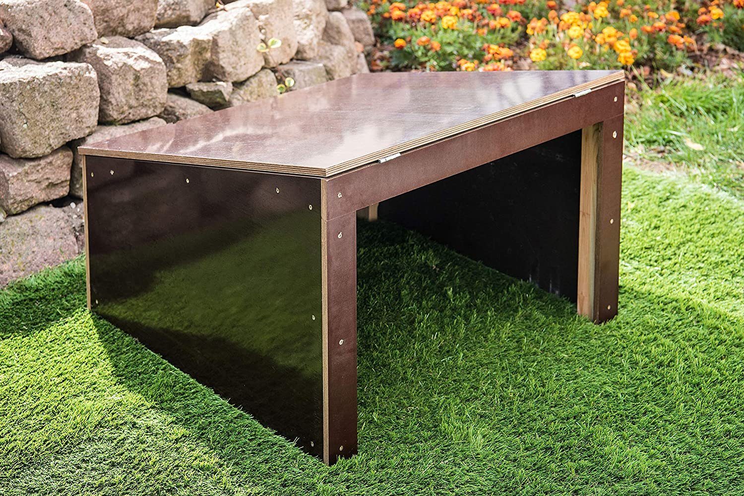 wortek Mähroboter-Garage 69x69x42 cm, fertig montierter Carport