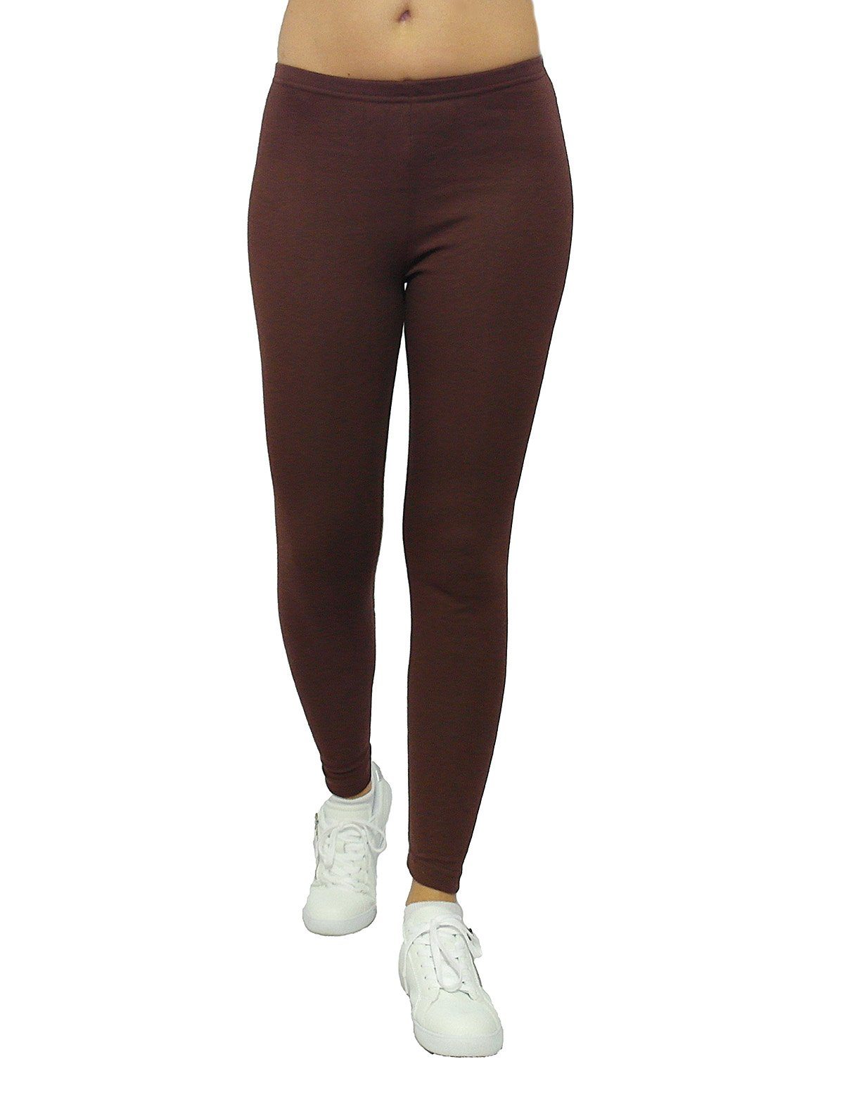 F&K-Mode Thermoleggings Thermo Leggings Hose lang Baumwolle Fleece warm Mit Fleece