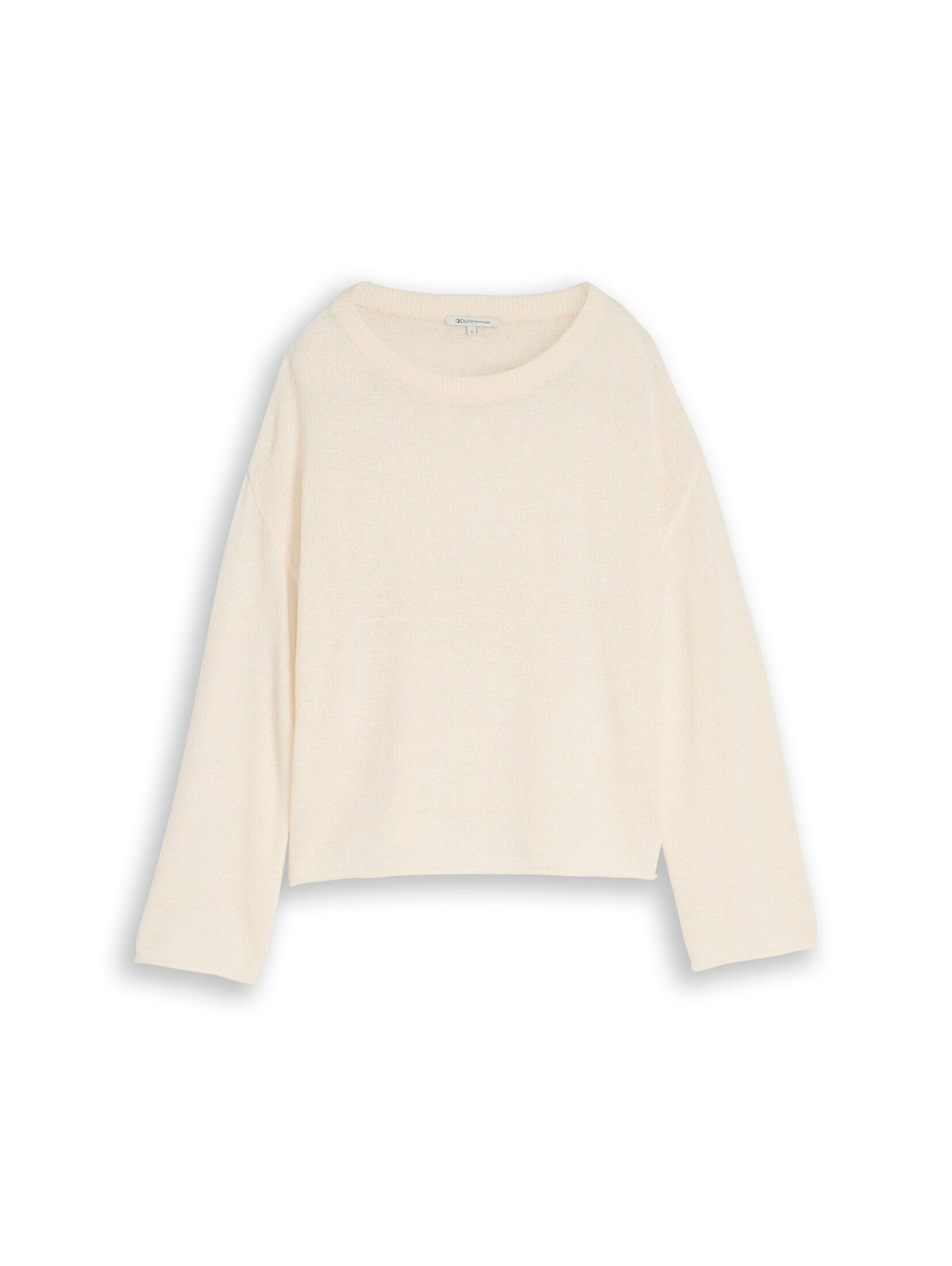 TOM TAILOR Denim Strickpullover Pullover & Strickjacken Relaxed Fit Strickpullover mit U-Boot-Ausschnitt