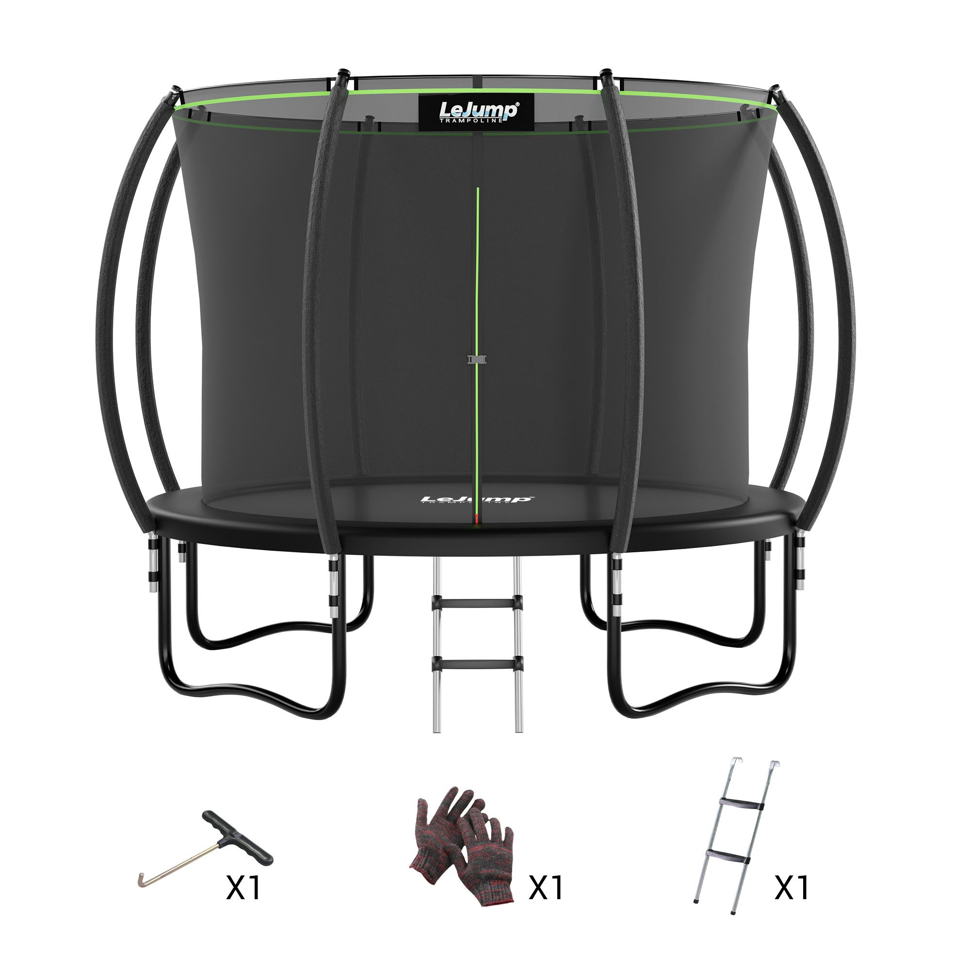 LeJump Gartentrampolin LeJump 305/366 cm Outdoor Trampolin für Kinder und Erwachsene, Ø 305 cm