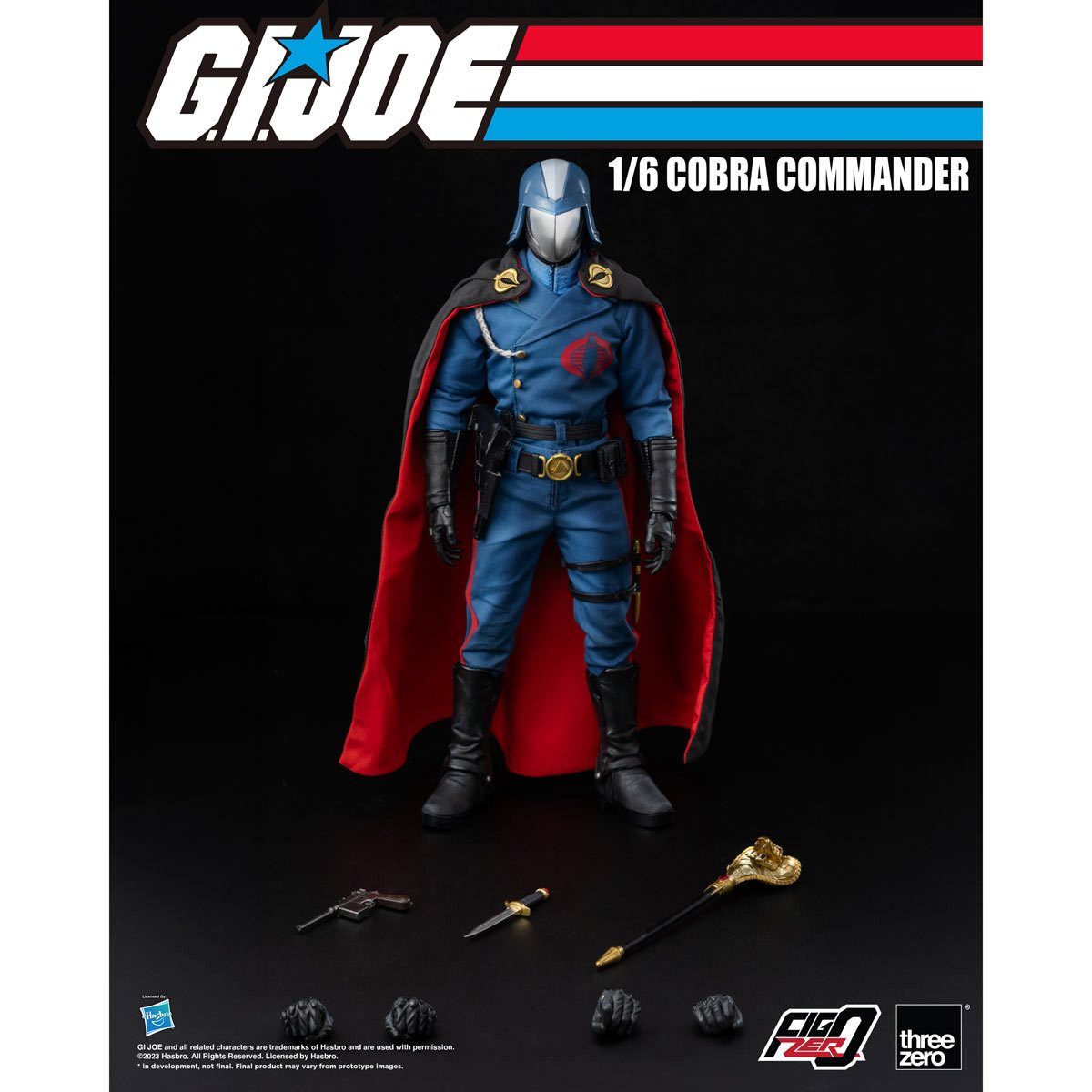 ThreeZero Actionfigur FigZero G.I. Joe Cobra Commander 1:6 Scale Actionfigur