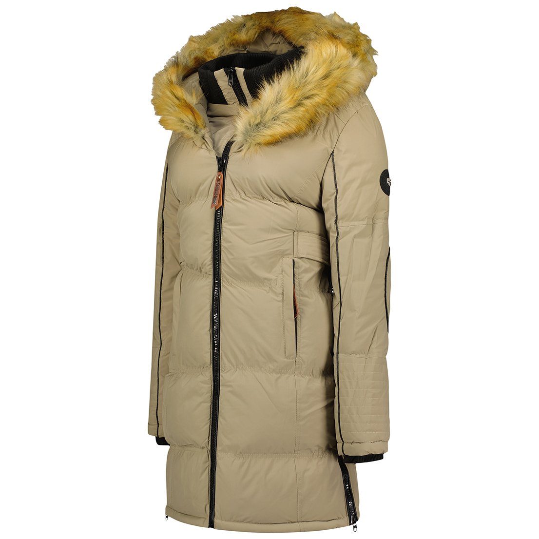 Geographical Norway Winterjacke Damen Outdoor Jacke G-Blustery by leyoley in Unifarbe, mit XXL-Kapuze
