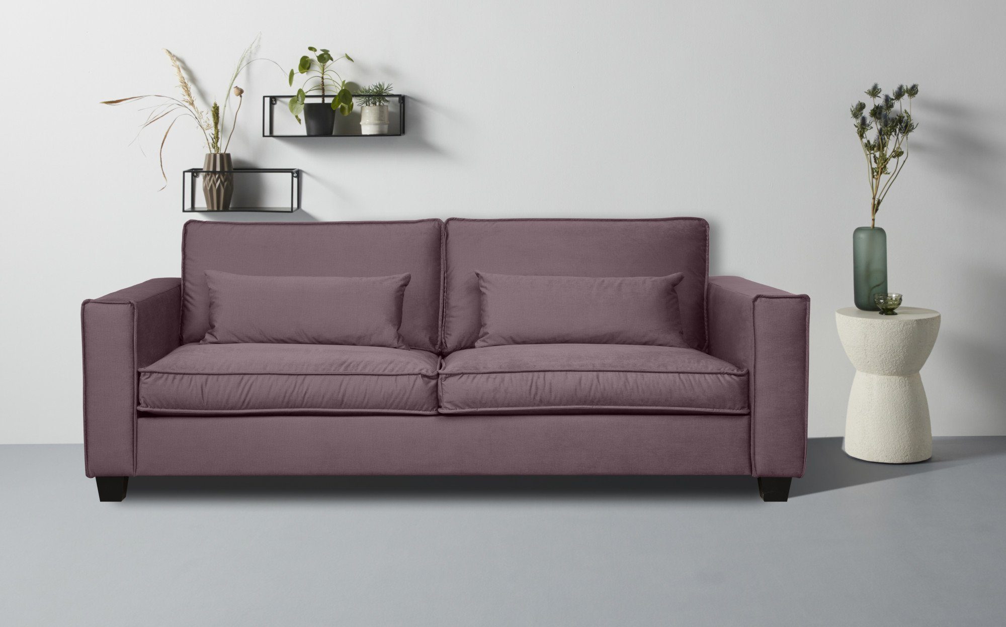 Home affaire 3-Sitzer Tilques, bequeme Sitzgelegenheiten, viele Farben verfügbar violet pink