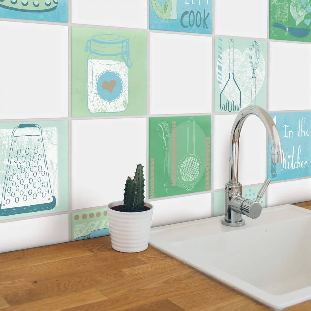 K&L Wall Art Fliesenaufkleber Klebefliese Sticker günstig online kaufen