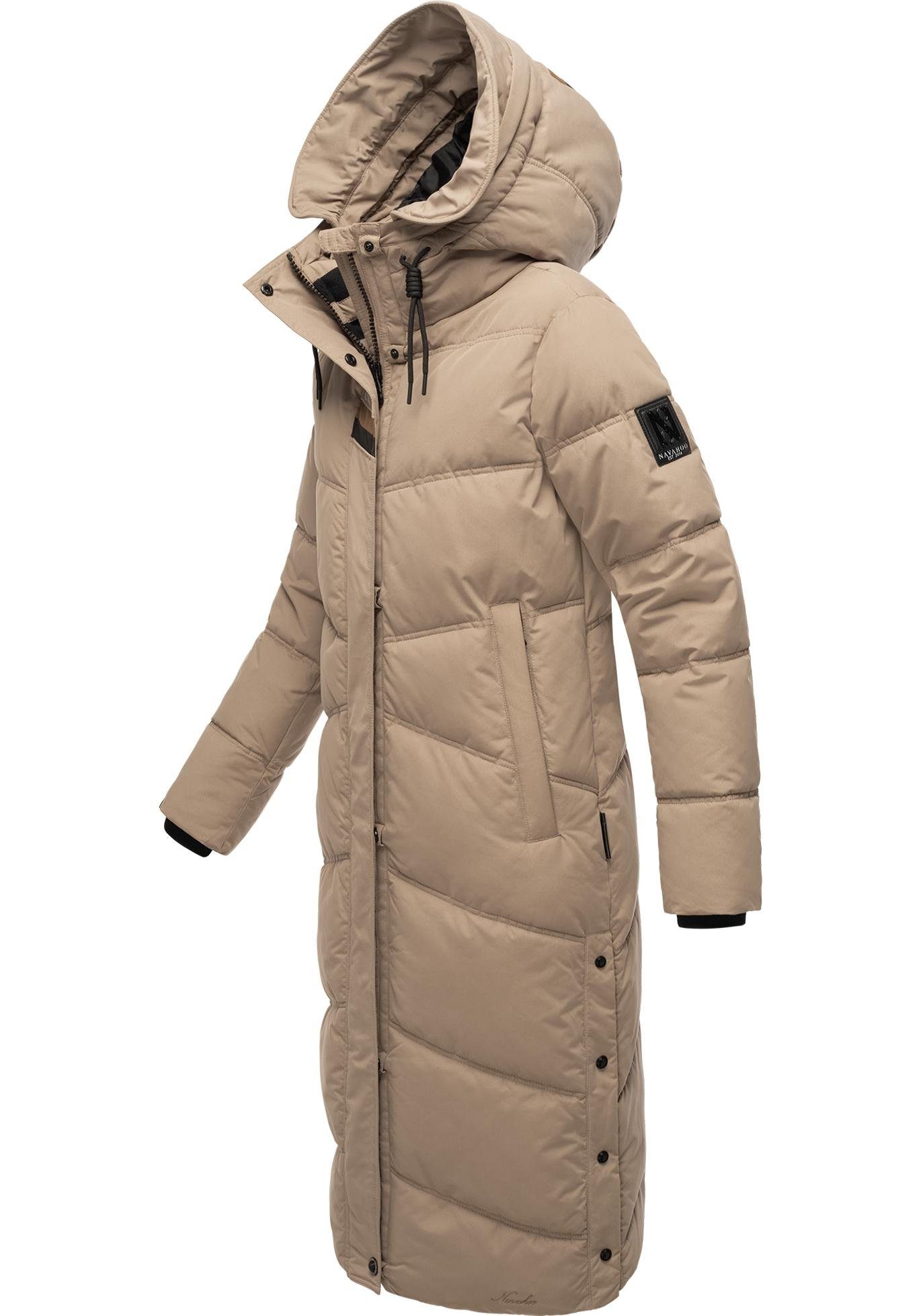 Navahoo Steppmantel Kuschelmausi Moderner Damen Wintermantel mit großer Kapuze