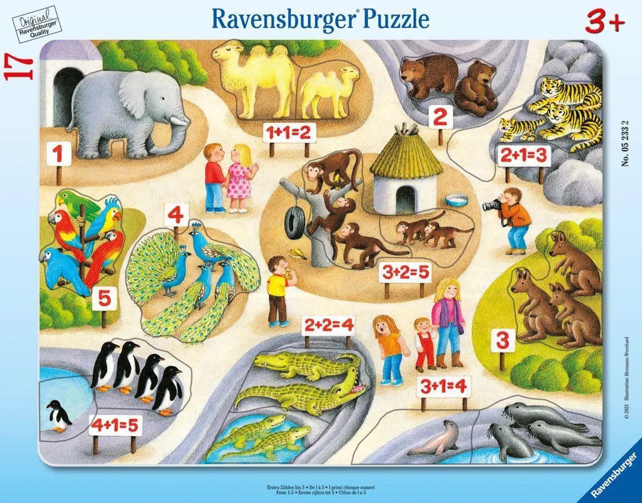Ravensburger Puzzle Ravensburger Kinderpuzzle - Erstes Zählen bis 5 - 8-17 günstig online kaufen