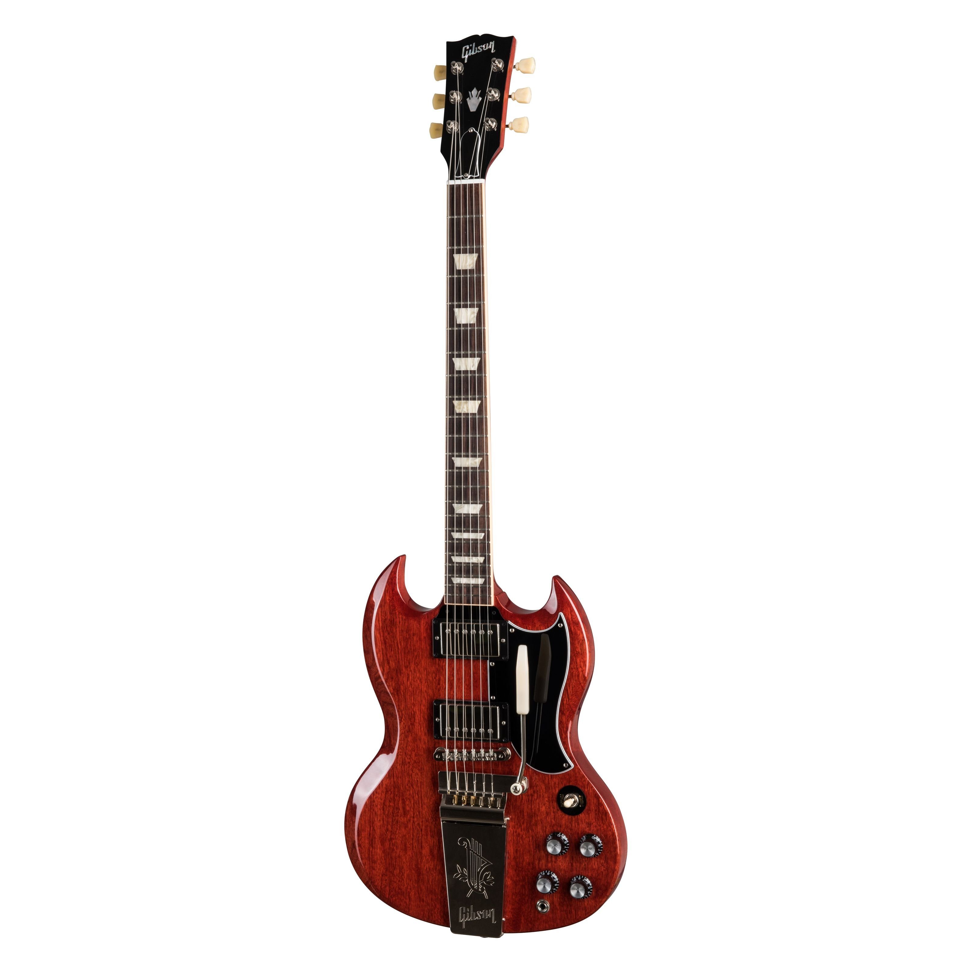 Gibson E-Gitarre, SG Standard '61 Maestro Vibrola Vintage Cherry, E-Gitarren, Double Cut Modelle, SG Standard '61 Maestro Vibrola Vintage Cherry - Double Cut Modelle