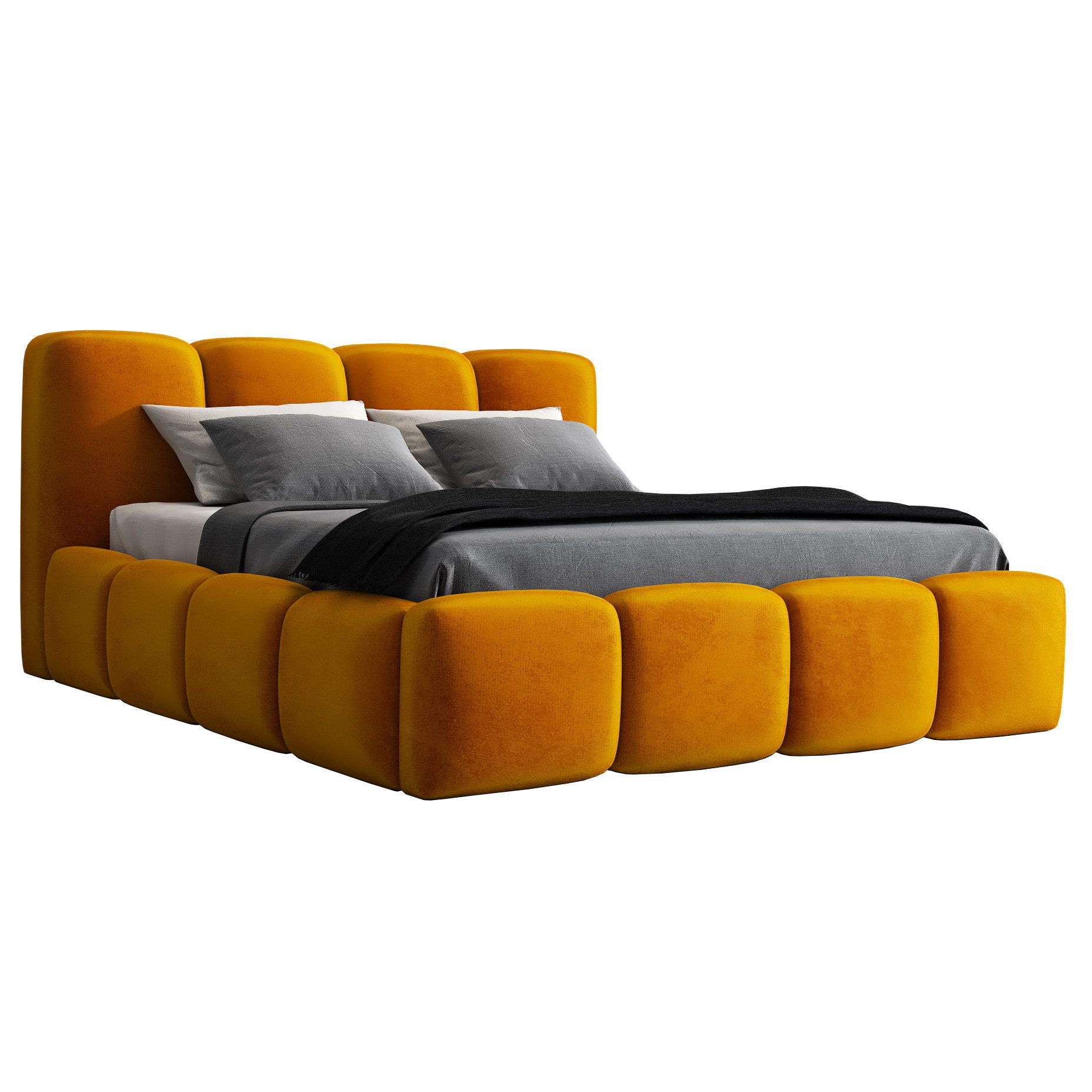 A&J MöbelLand GmbH Polsterbett DONA mit Bettkasten und Lattenrost.